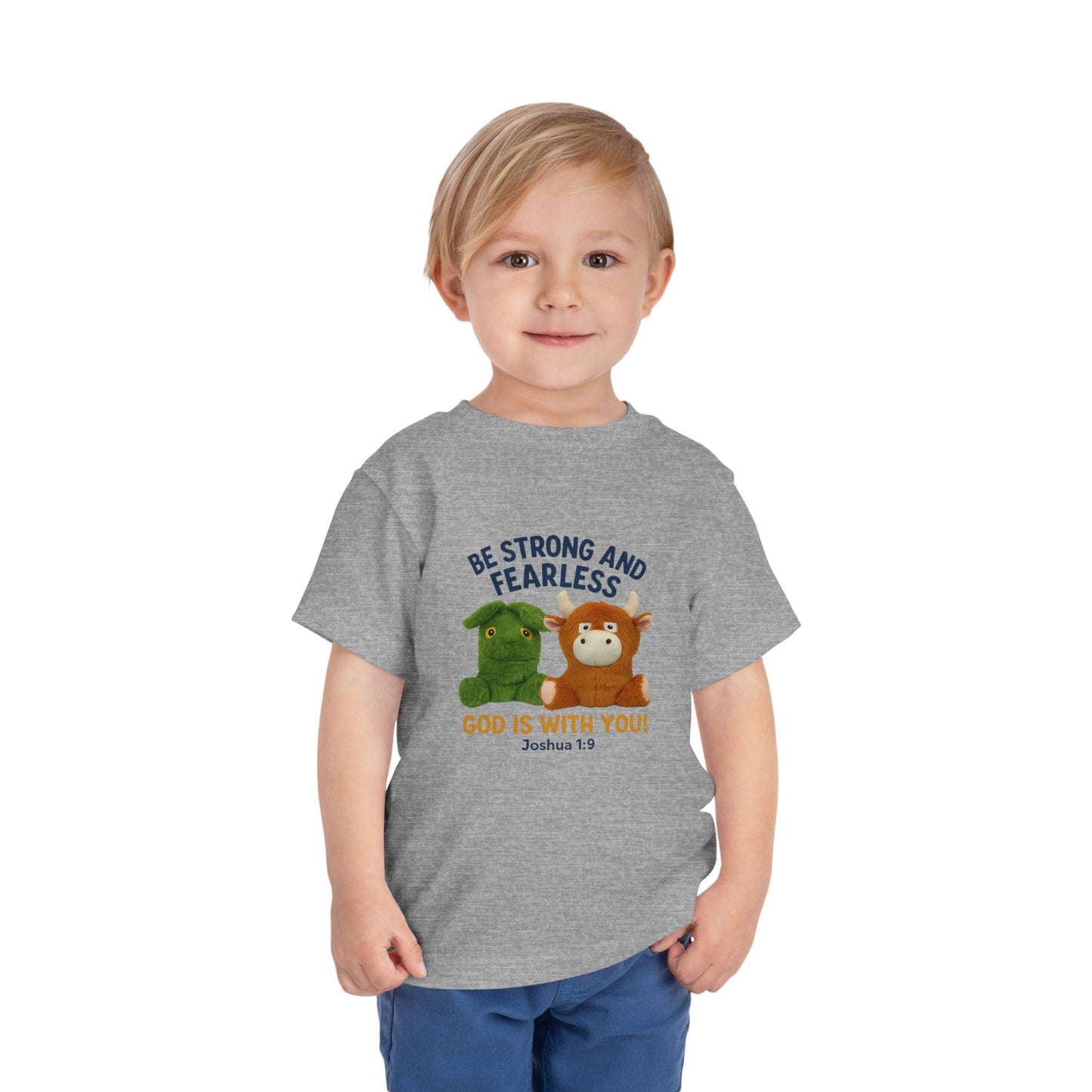 Toddler Inspirational Tee, Kids Motivational Shirt, Bible Verse Top, Cute Short Sleeve T-Shirt, God is With You Apparel, Faith-Based Gift