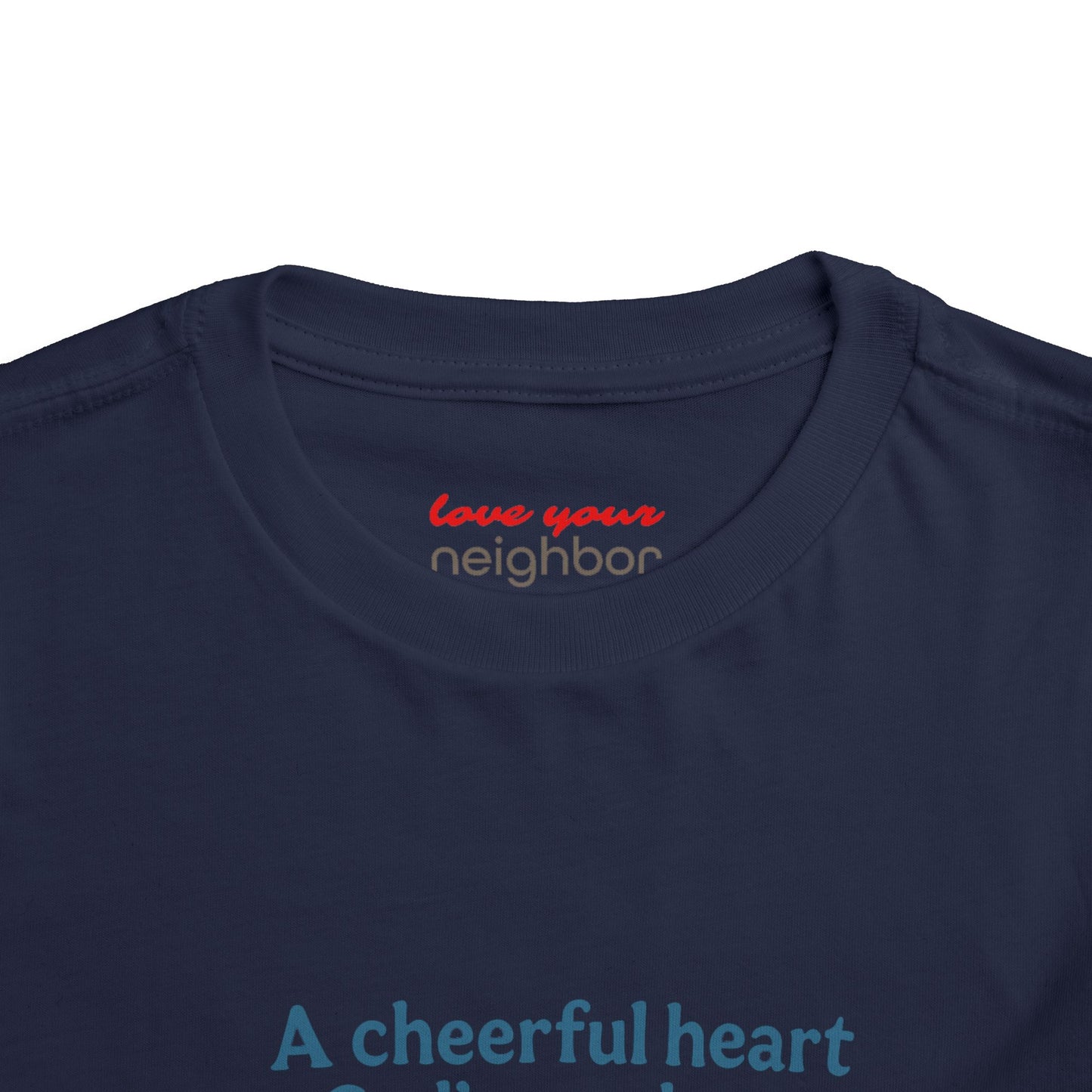 Toddler Short Sleeve Tee - Cheerful Heart Design, Kids Gift, Cute T-Shirt, Toddler Fashion, Playdate Essentials, Christian Apparel