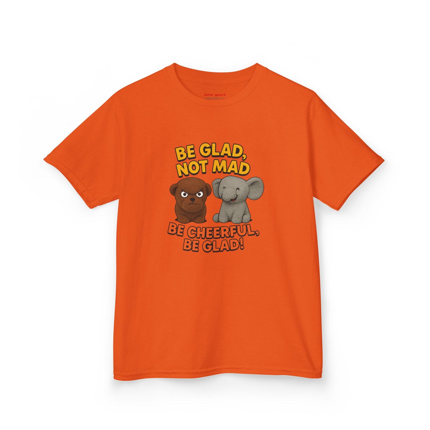 Kids Fun Graphic Tee - Be Glad Not Mad, Cheerful Humor Shirt, Birthday Gift, Playful Attire, Summer Wear, Kids Party Tee
