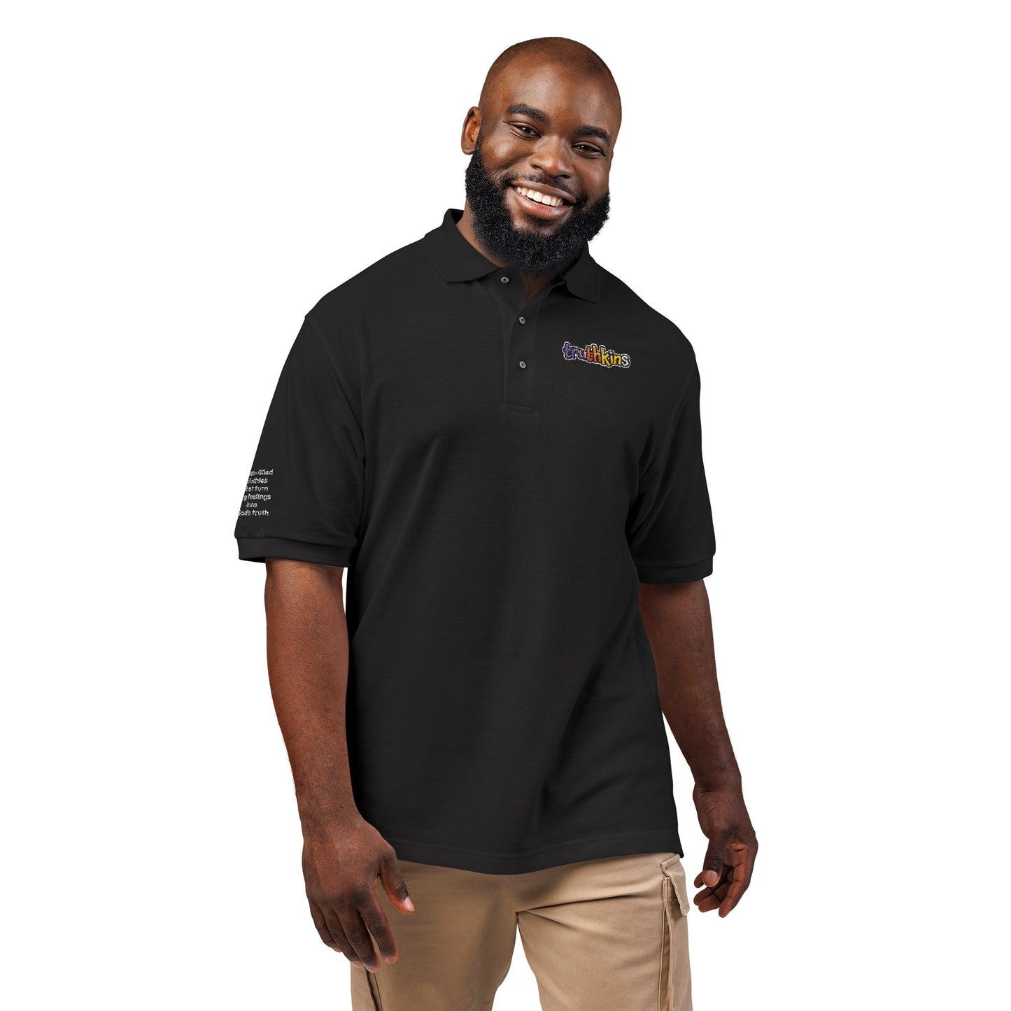 Unisex Embroidered Polo Shirt - Colorful Floral Design for Casual Style, Everyday Wear, Gift for Friends, Birthdays, Anniversaries