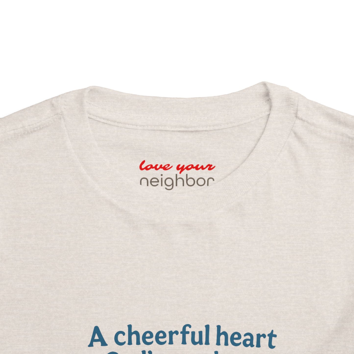 Toddler Short Sleeve Tee - Cheerful Heart Design, Kids Gift, Cute T-Shirt, Toddler Fashion, Playdate Essentials, Christian Apparel