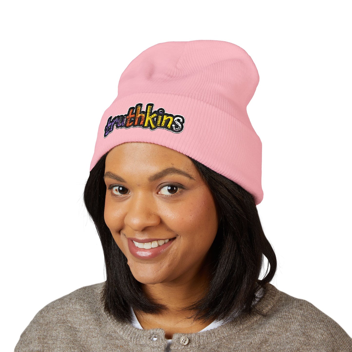 Trendy Embroidered Beanie - Truthkins, Winter Hat, Streetwear, Gift for Him/Her, Cozy Accessories