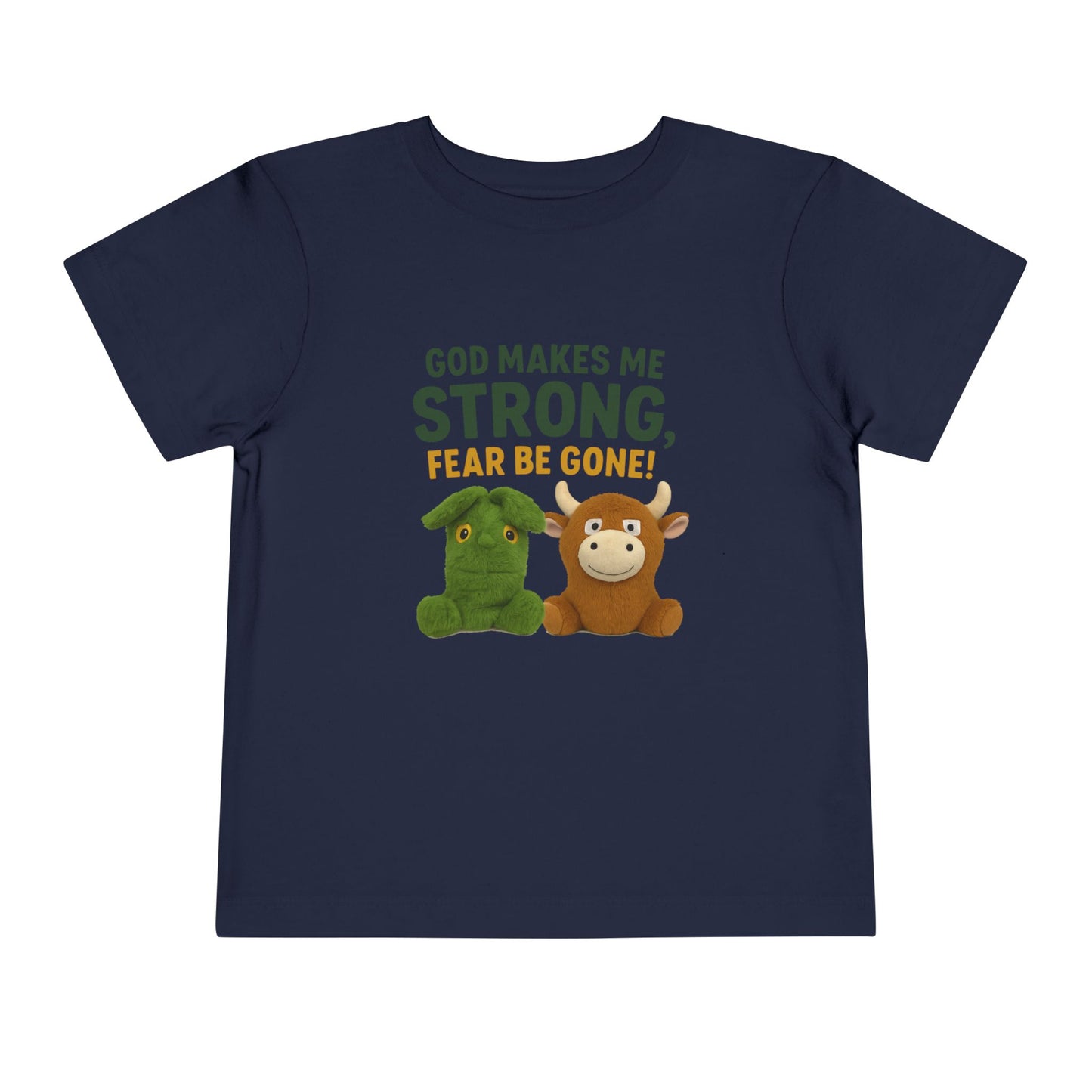 Faith-Inspired Toddler Tee, God Makes Me Strong Shirt, Encouraging Kids T-Shirt, Christian Youth Tee, Playtime and Church Outfit