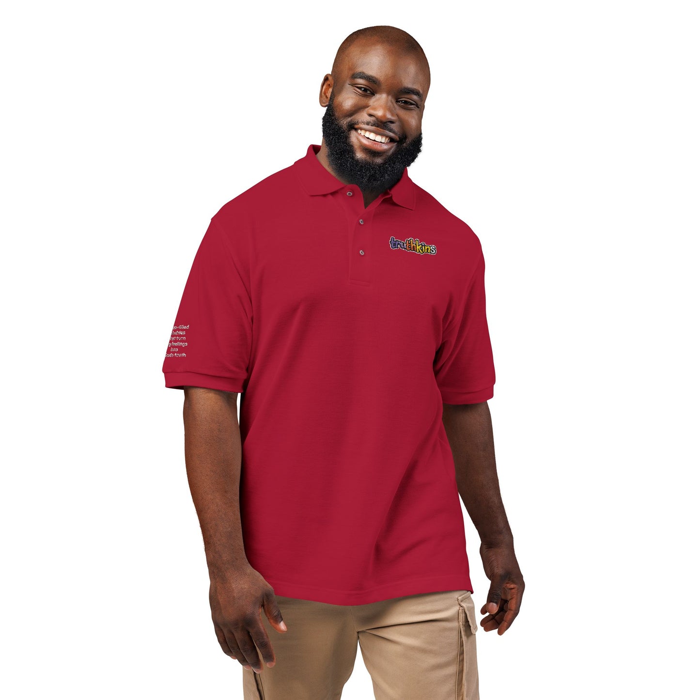 Unisex Embroidered Polo Shirt - Colorful Floral Design for Casual Style, Everyday Wear, Gift for Friends, Birthdays, Anniversaries