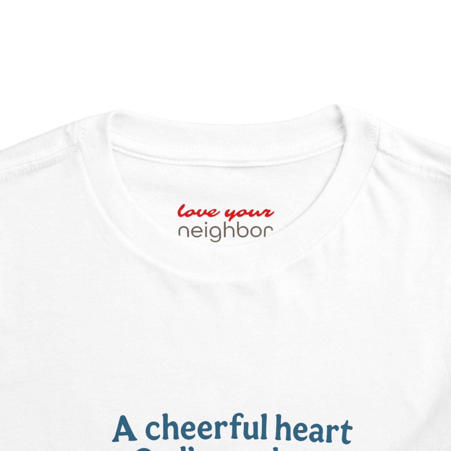 Toddler Short Sleeve Tee - Cheerful Heart Design, Kids Gift, Cute T-Shirt, Toddler Fashion, Playdate Essentials, Christian Apparel