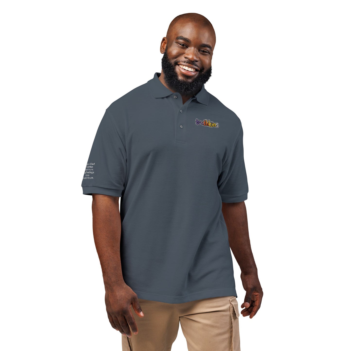Unisex Embroidered Polo Shirt - Colorful Floral Design for Casual Style, Everyday Wear, Gift for Friends, Birthdays, Anniversaries