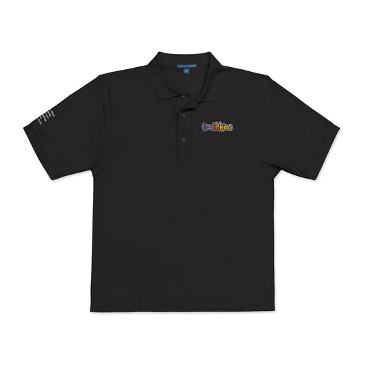 Unisex Embroidered Polo Shirt - Colorful Floral Design for Casual Style, Everyday Wear, Gift for Friends, Birthdays, Anniversaries