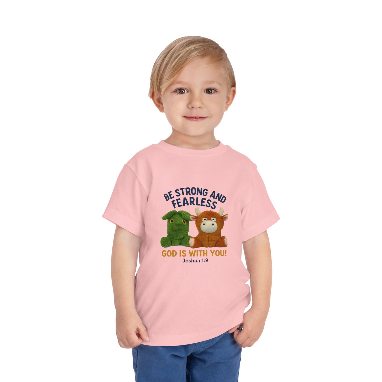 Toddler Inspirational Tee, Kids Motivational Shirt, Bible Verse Top, Cute Short Sleeve T-Shirt, God is With You Apparel, Faith-Based Gift