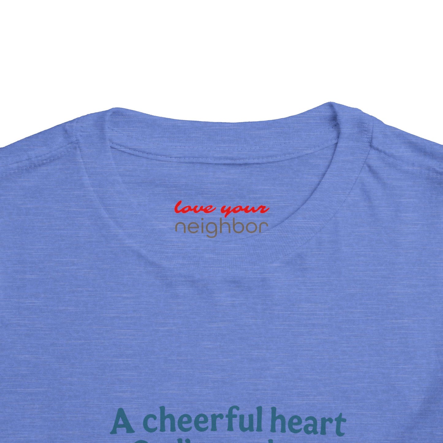 Toddler Short Sleeve Tee - Cheerful Heart Design, Kids Gift, Cute T-Shirt, Toddler Fashion, Playdate Essentials, Christian Apparel