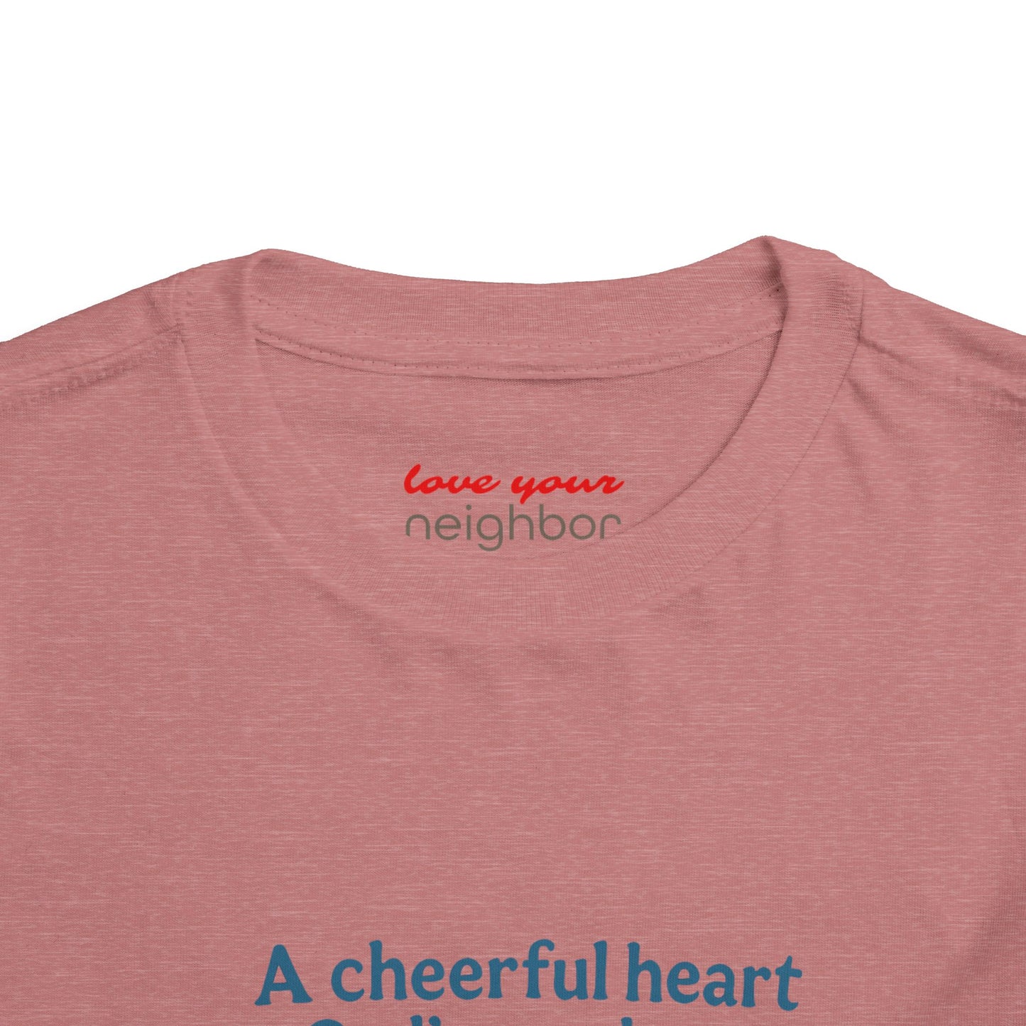 Toddler Short Sleeve Tee - Cheerful Heart Design, Kids Gift, Cute T-Shirt, Toddler Fashion, Playdate Essentials, Christian Apparel