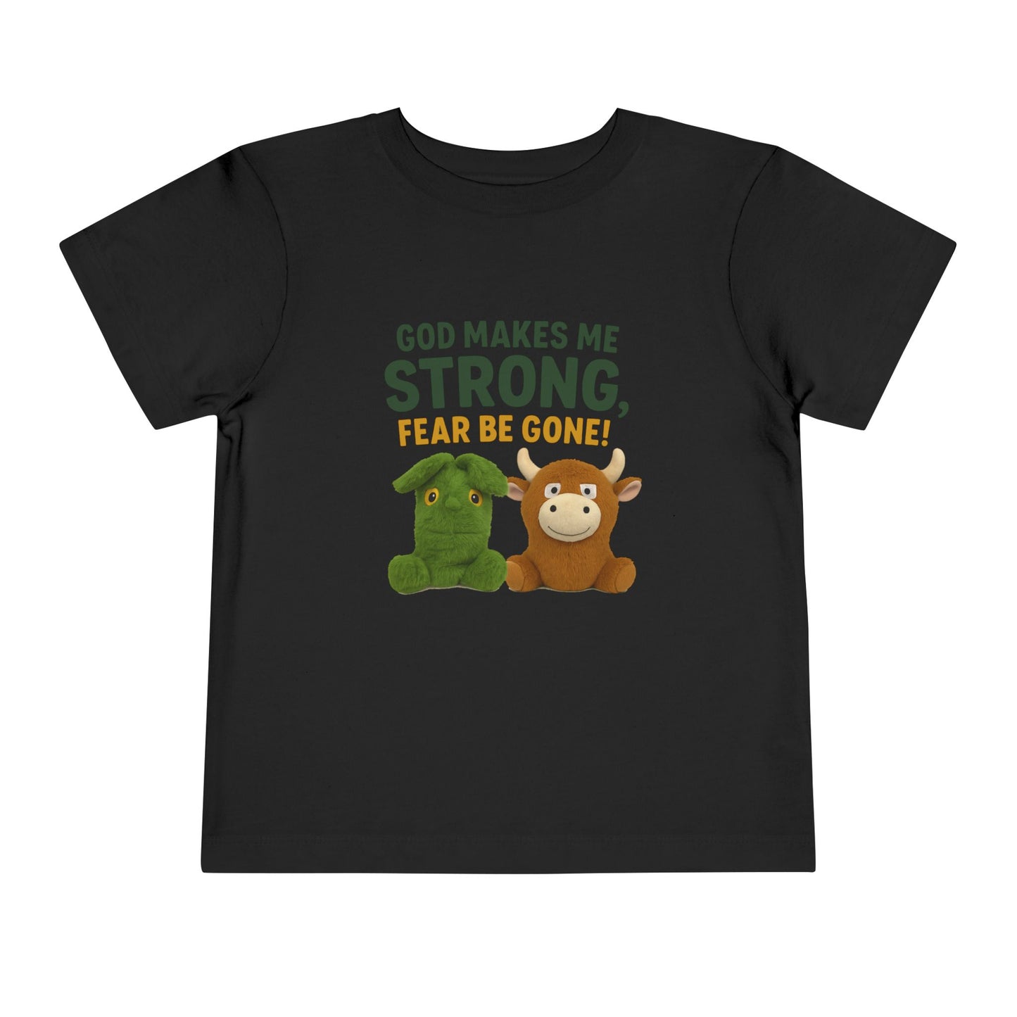 Faith-Inspired Toddler Tee, God Makes Me Strong Shirt, Encouraging Kids T-Shirt, Christian Youth Tee, Playtime and Church Outfit