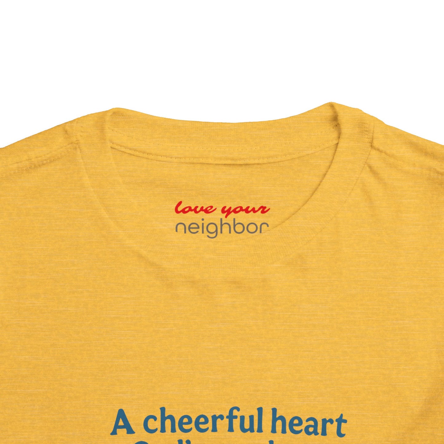 Toddler Short Sleeve Tee - Cheerful Heart Design, Kids Gift, Cute T-Shirt, Toddler Fashion, Playdate Essentials, Christian Apparel