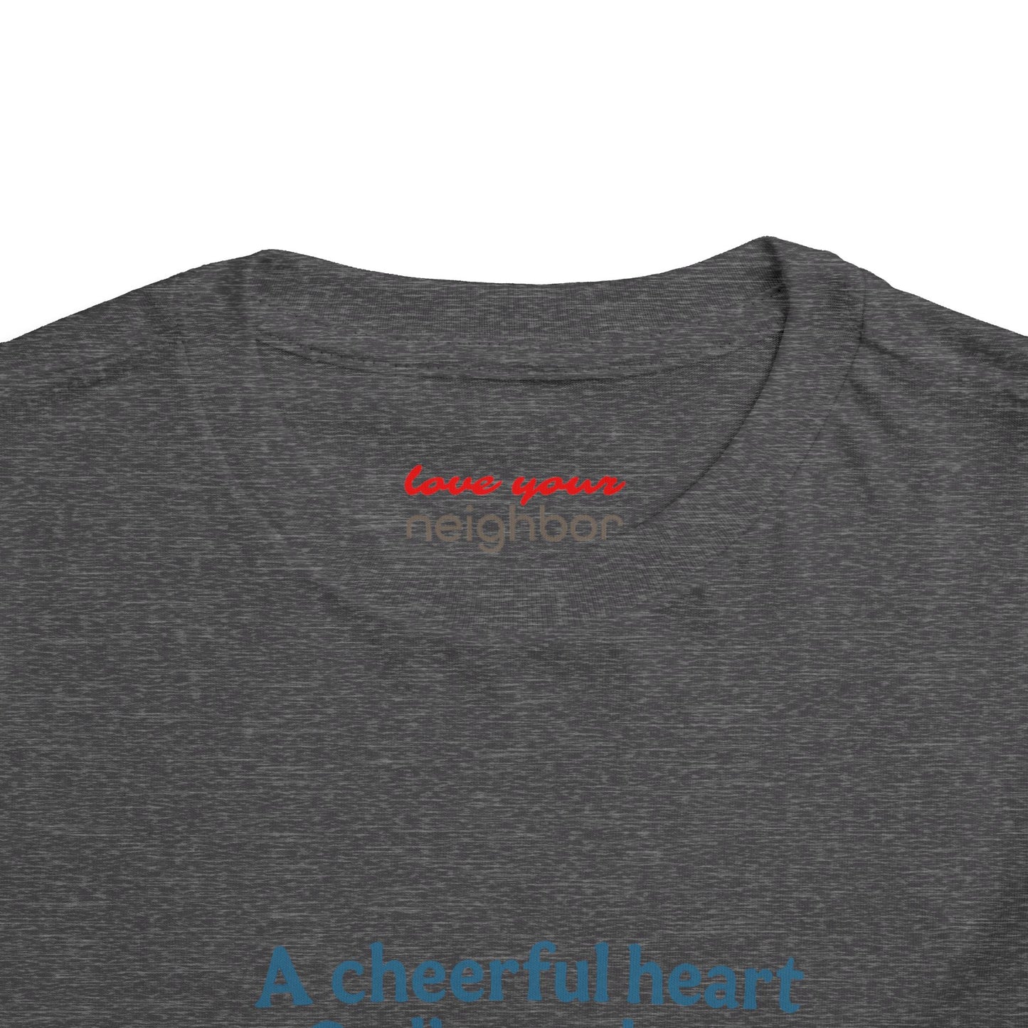 Toddler Short Sleeve Tee - Cheerful Heart Design, Kids Gift, Cute T-Shirt, Toddler Fashion, Playdate Essentials, Christian Apparel