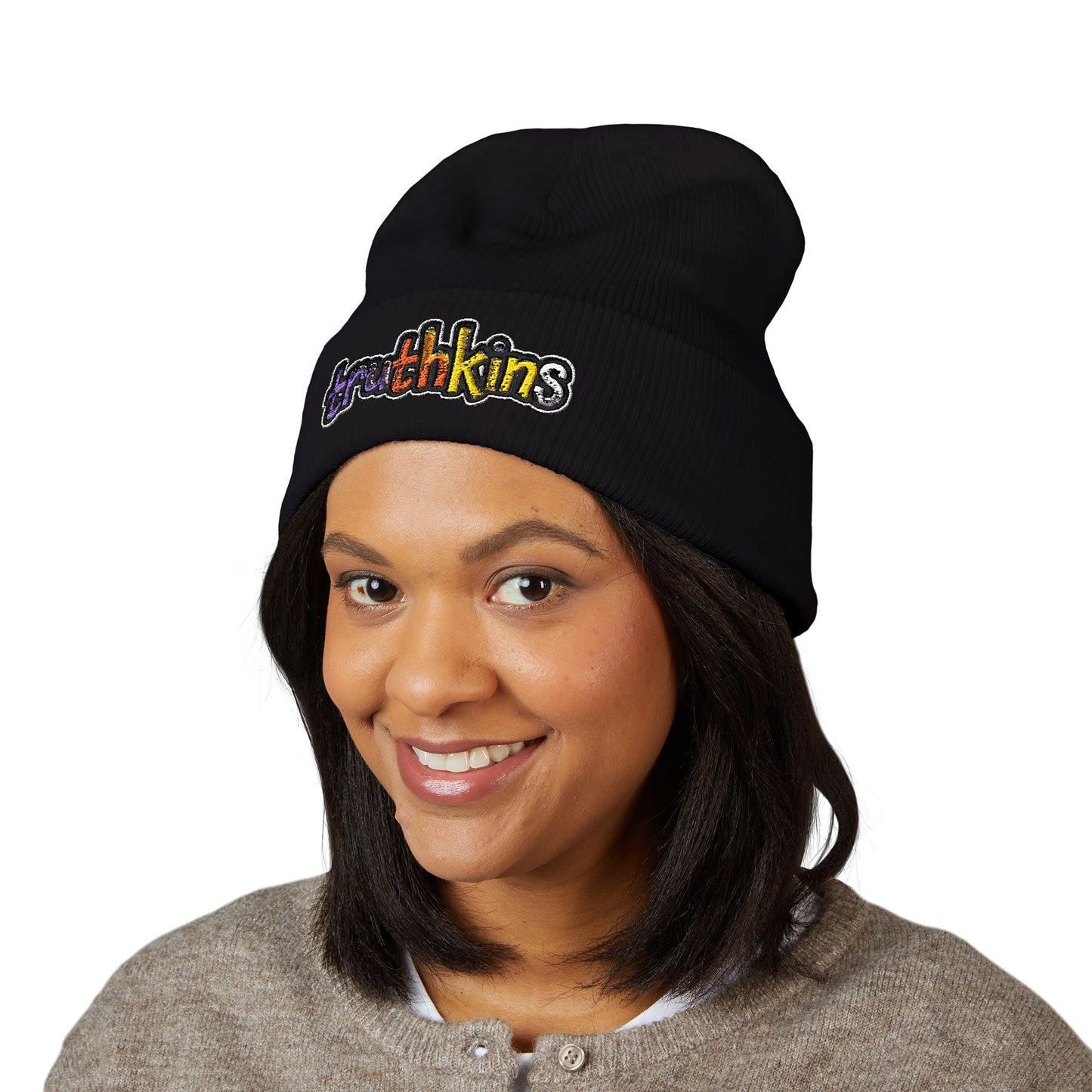 Trendy Embroidered Beanie - Truthkins, Winter Hat, Streetwear, Gift for Him/Her, Cozy Accessories