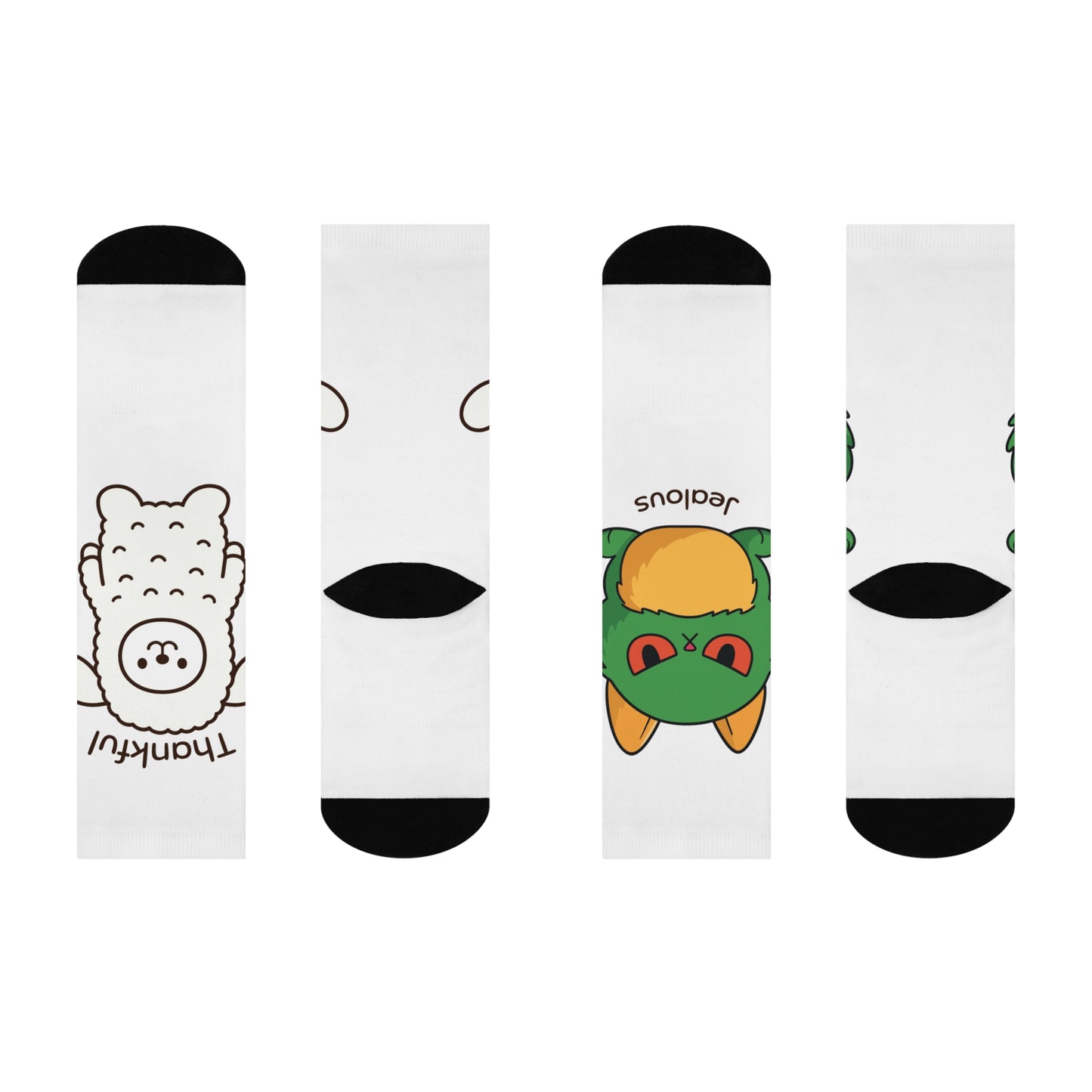Whimsical Cartoon Crew Socks - Cozy Gift for Kids, Cute Home Wear, Fun Novelty Socks, Funny Animal Design, Ideal for Casual Outfits