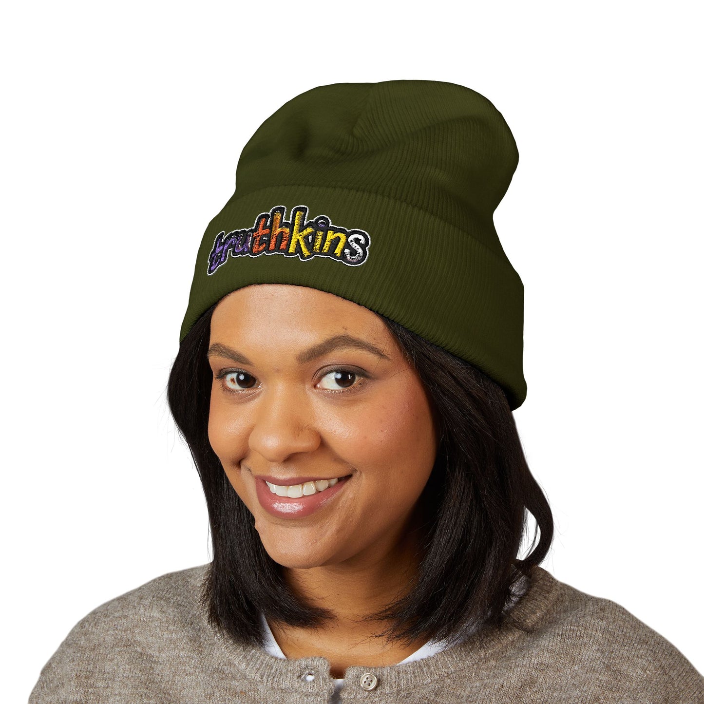 Trendy Embroidered Beanie - Truthkins, Winter Hat, Streetwear, Gift for Him/Her, Cozy Accessories