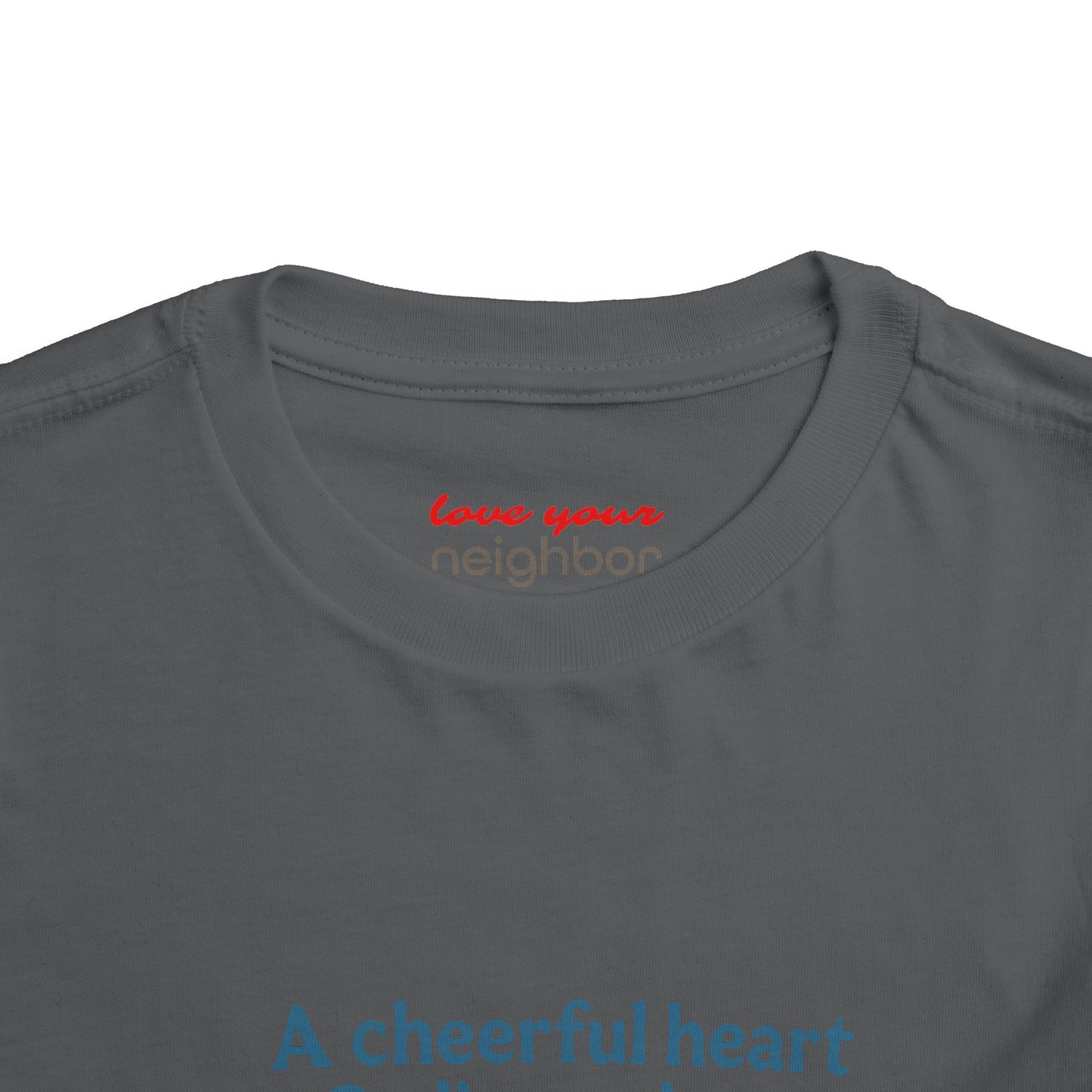 Toddler Short Sleeve Tee - Cheerful Heart Design, Kids Gift, Cute T-Shirt, Toddler Fashion, Playdate Essentials, Christian Apparel