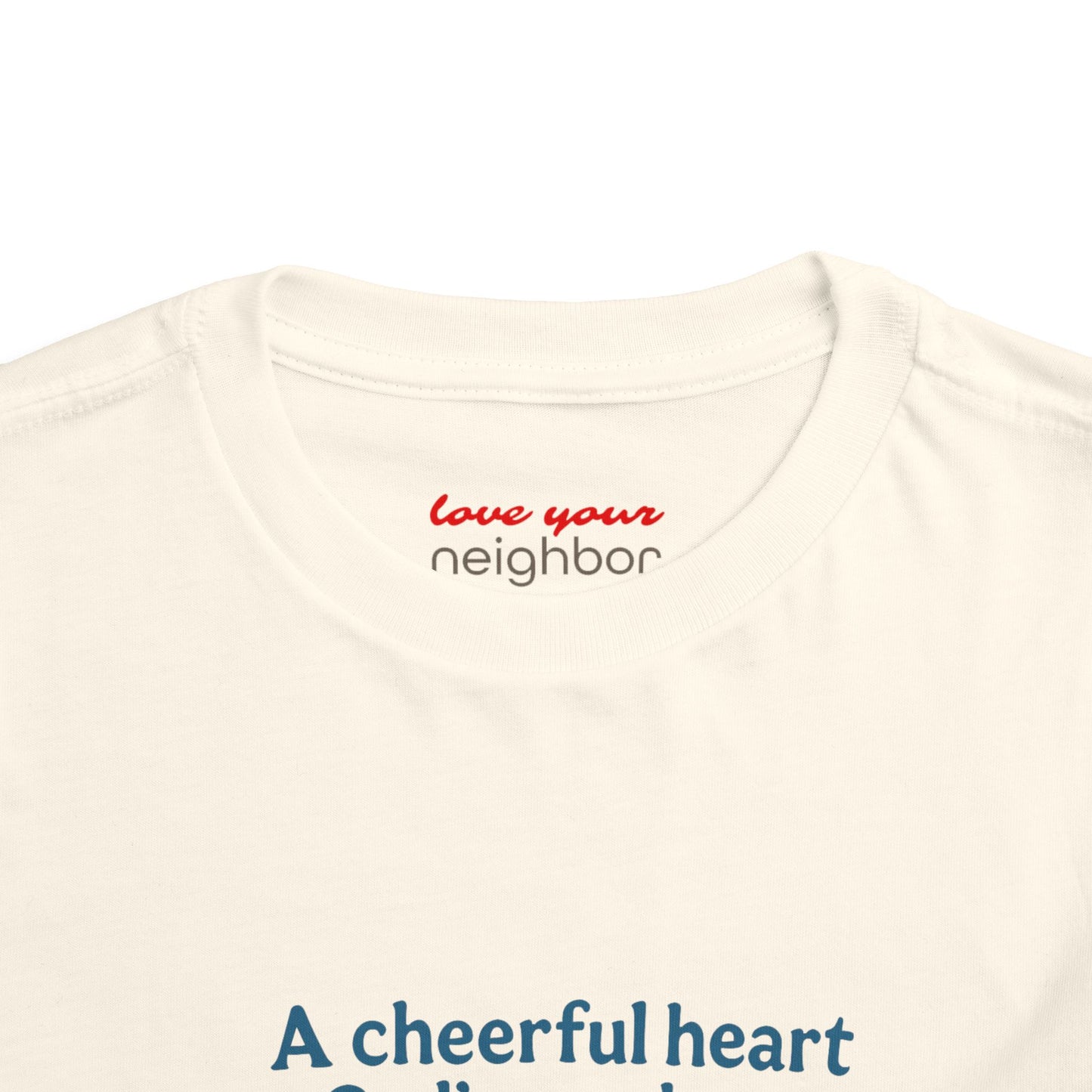 Toddler Short Sleeve Tee - Cheerful Heart Design, Kids Gift, Cute T-Shirt, Toddler Fashion, Playdate Essentials, Christian Apparel