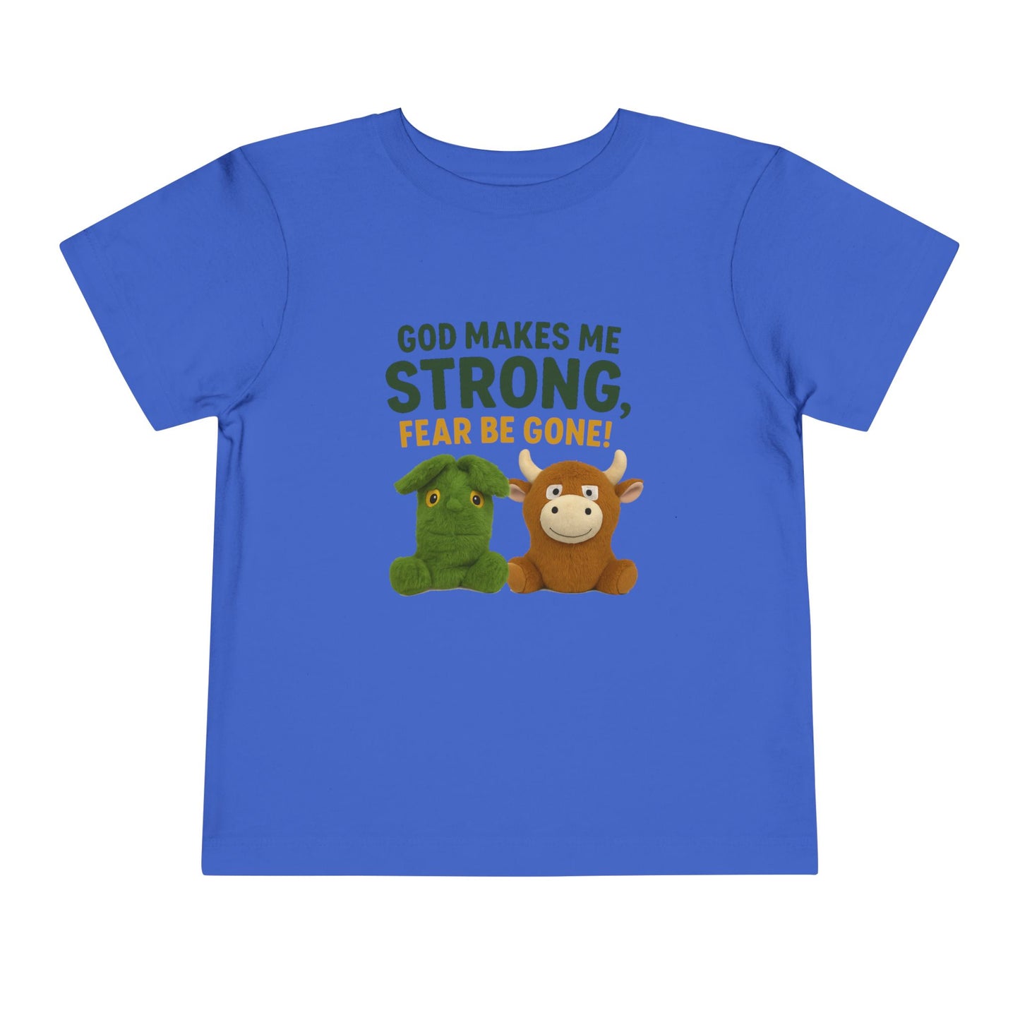 Faith-Inspired Toddler Tee, God Makes Me Strong Shirt, Encouraging Kids T-Shirt, Christian Youth Tee, Playtime and Church Outfit
