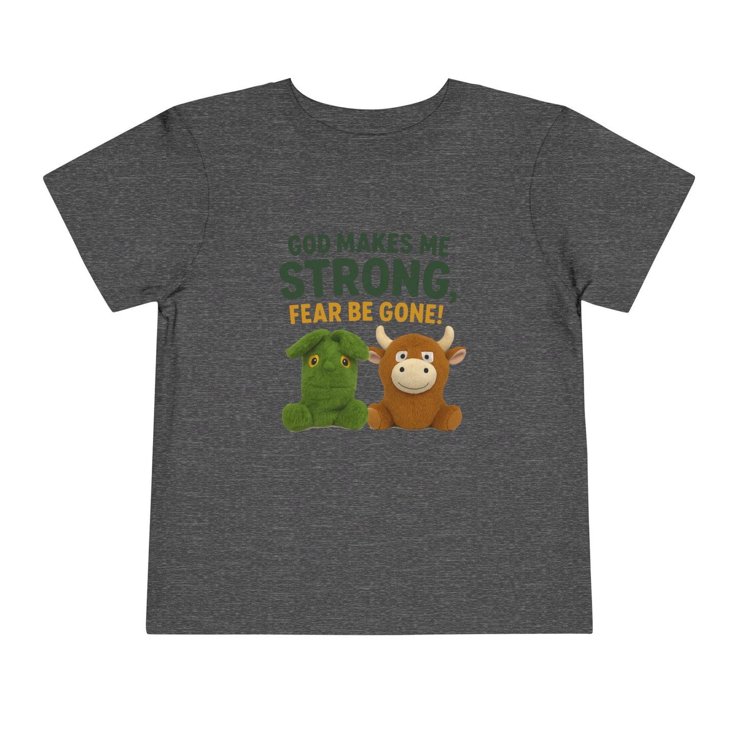 Faith-Inspired Toddler Tee, God Makes Me Strong Shirt, Encouraging Kids T-Shirt, Christian Youth Tee, Playtime and Church Outfit