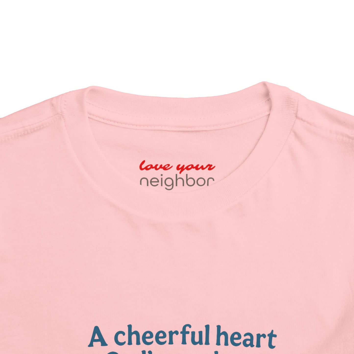 Toddler Short Sleeve Tee - Cheerful Heart Design, Kids Gift, Cute T-Shirt, Toddler Fashion, Playdate Essentials, Christian Apparel