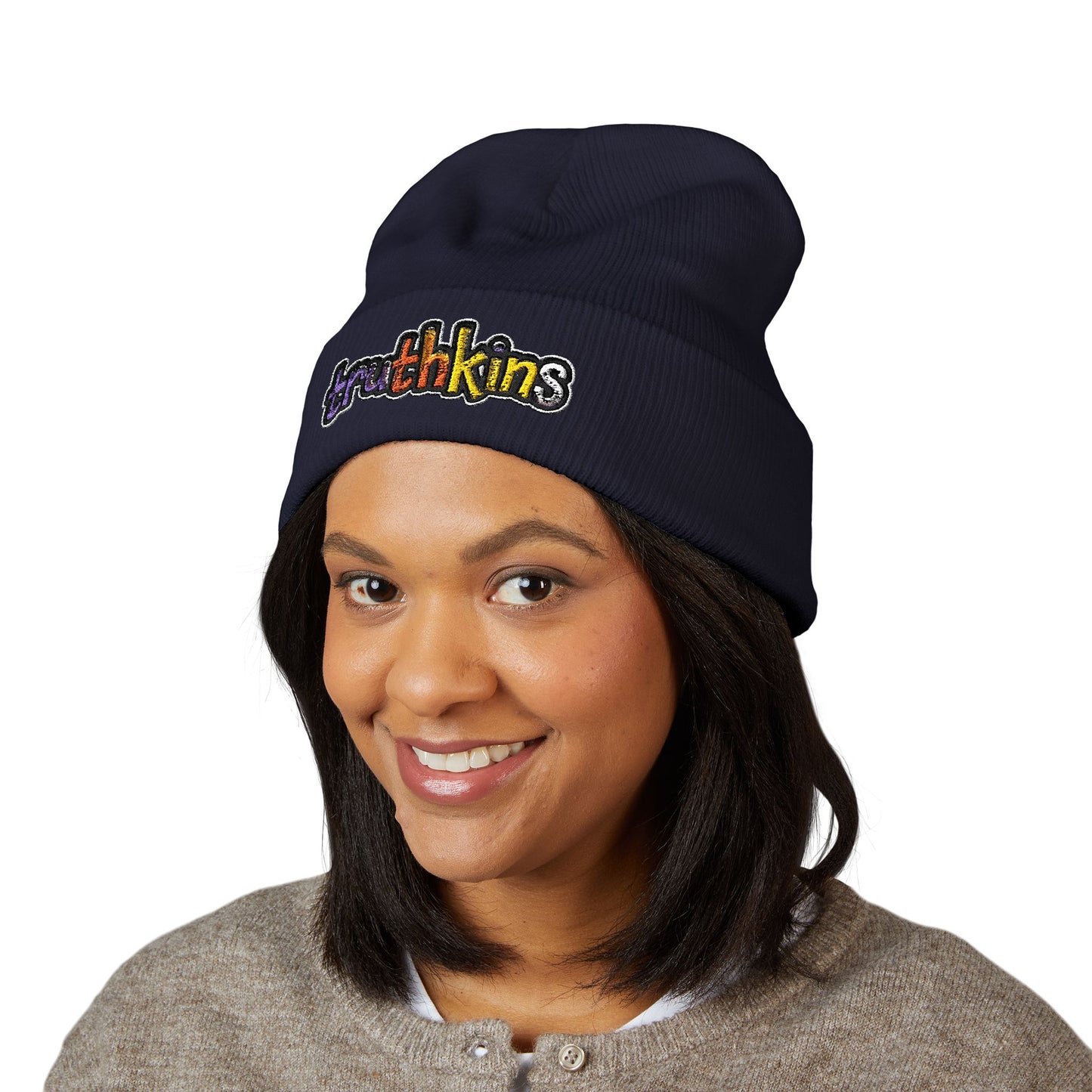 Trendy Embroidered Beanie - Truthkins, Winter Hat, Streetwear, Gift for Him/Her, Cozy Accessories