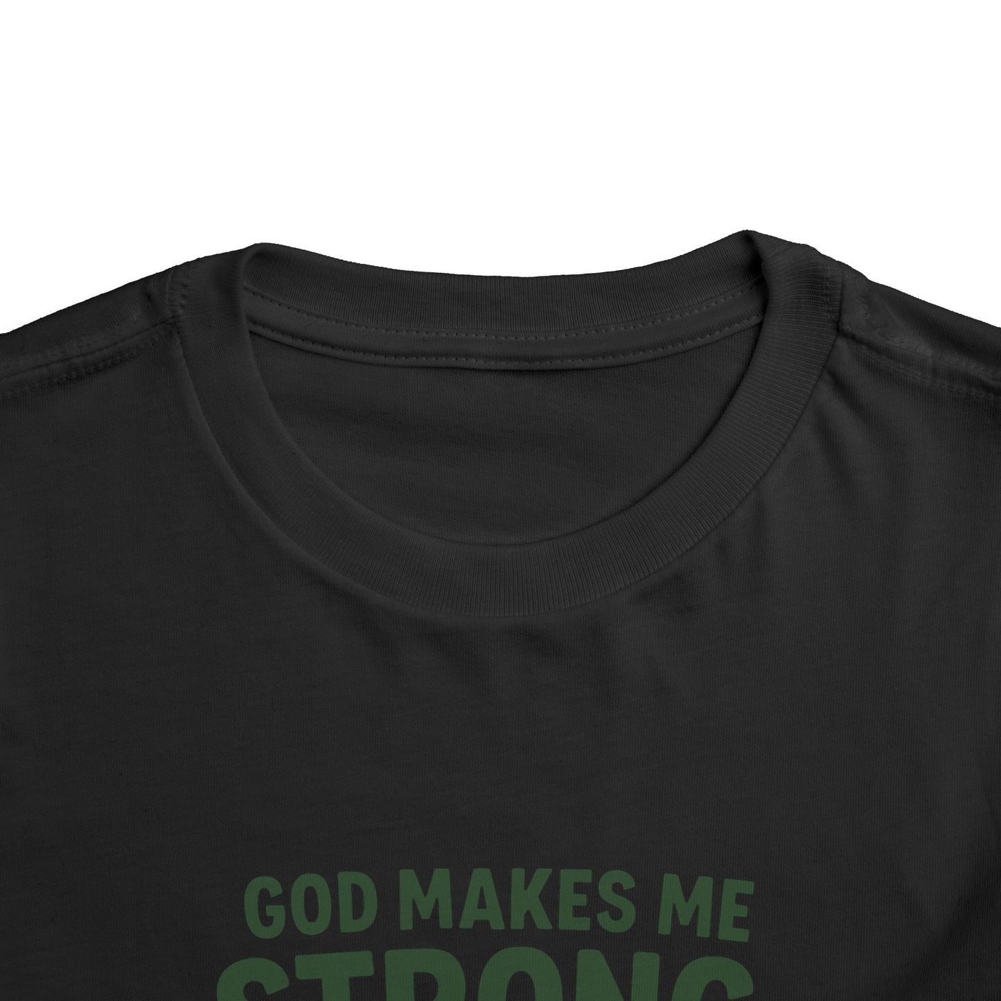Faith-Inspired Toddler Tee, God Makes Me Strong Shirt, Encouraging Kids T-Shirt, Christian Youth Tee, Playtime and Church Outfit