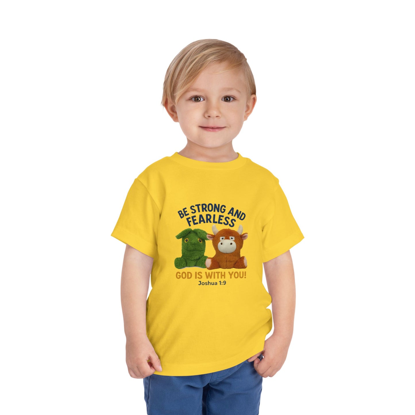 Toddler Inspirational Tee, Kids Motivational Shirt, Bible Verse Top, Cute Short Sleeve T-Shirt, God is With You Apparel, Faith-Based Gift
