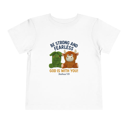 Toddler Inspirational Tee, Kids Motivational Shirt, Bible Verse Top, Cute Short Sleeve T-Shirt, God is With You Apparel, Faith-Based Gift