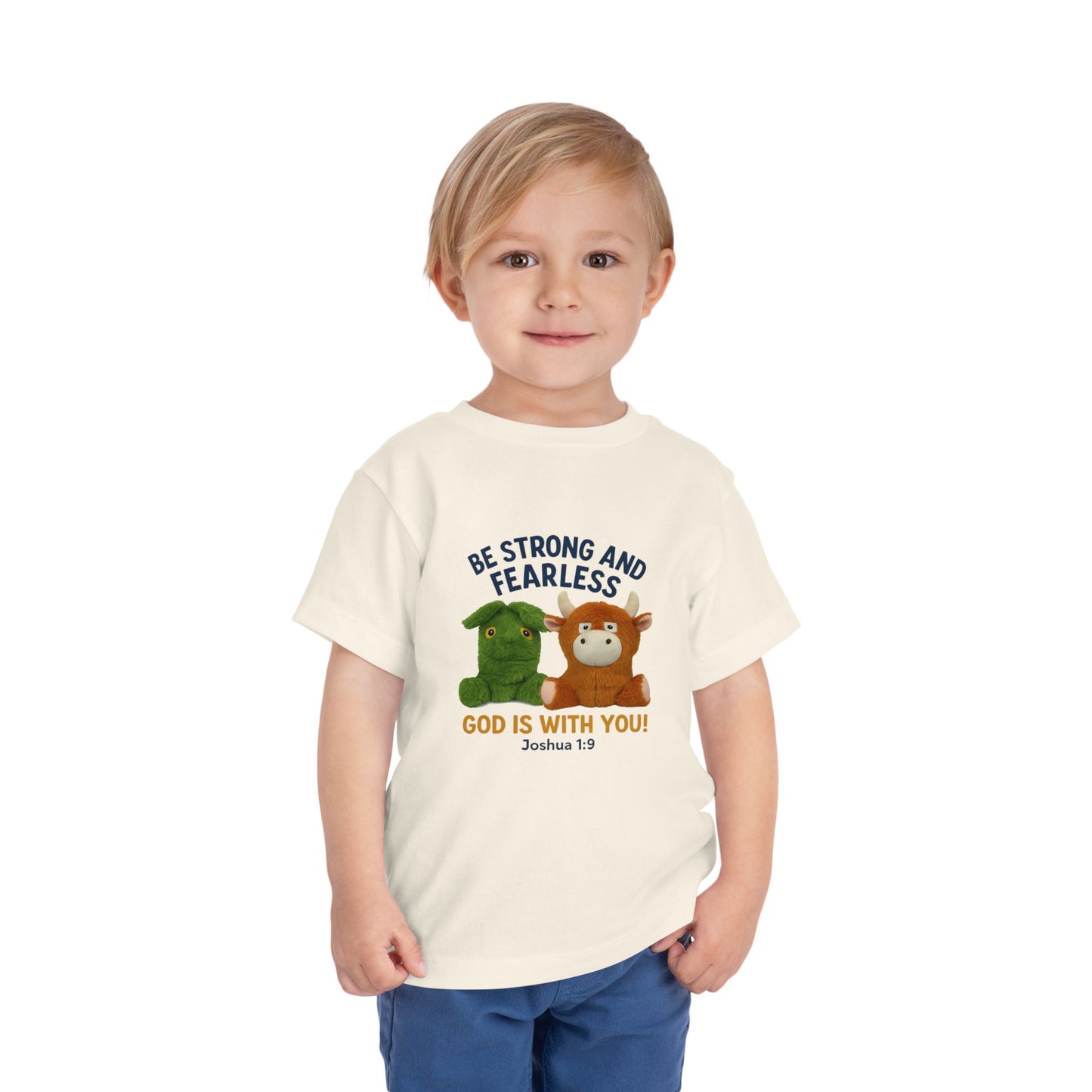 Toddler Inspirational Tee, Kids Motivational Shirt, Bible Verse Top, Cute Short Sleeve T-Shirt, God is With You Apparel, Faith-Based Gift