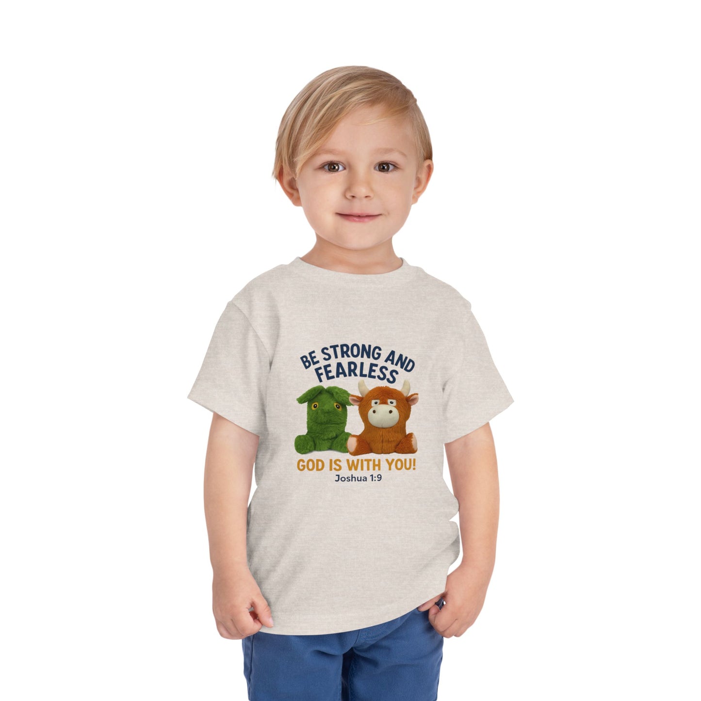 Toddler Inspirational Tee, Kids Motivational Shirt, Bible Verse Top, Cute Short Sleeve T-Shirt, God is With You Apparel, Faith-Based Gift