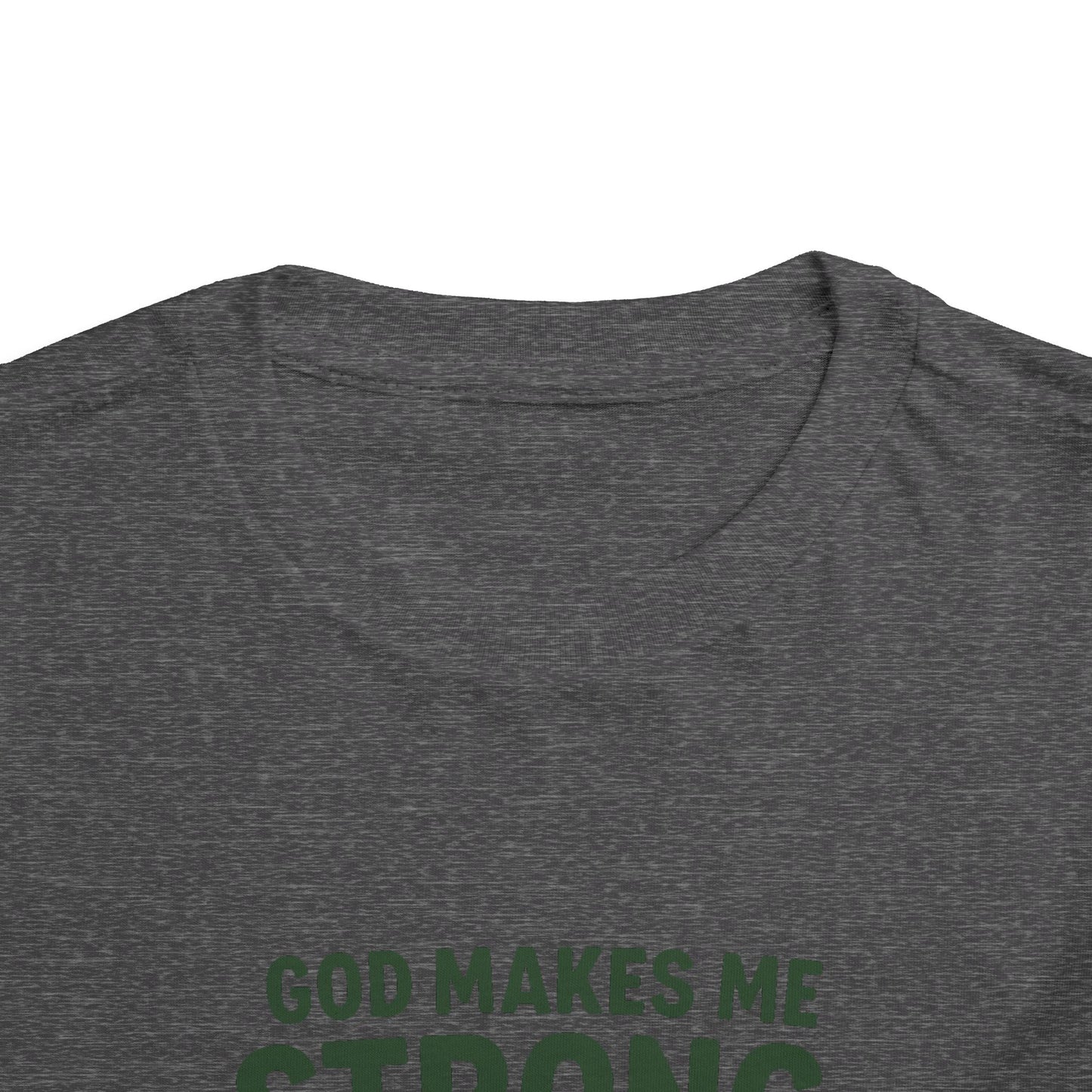 Faith-Inspired Toddler Tee, God Makes Me Strong Shirt, Encouraging Kids T-Shirt, Christian Youth Tee, Playtime and Church Outfit