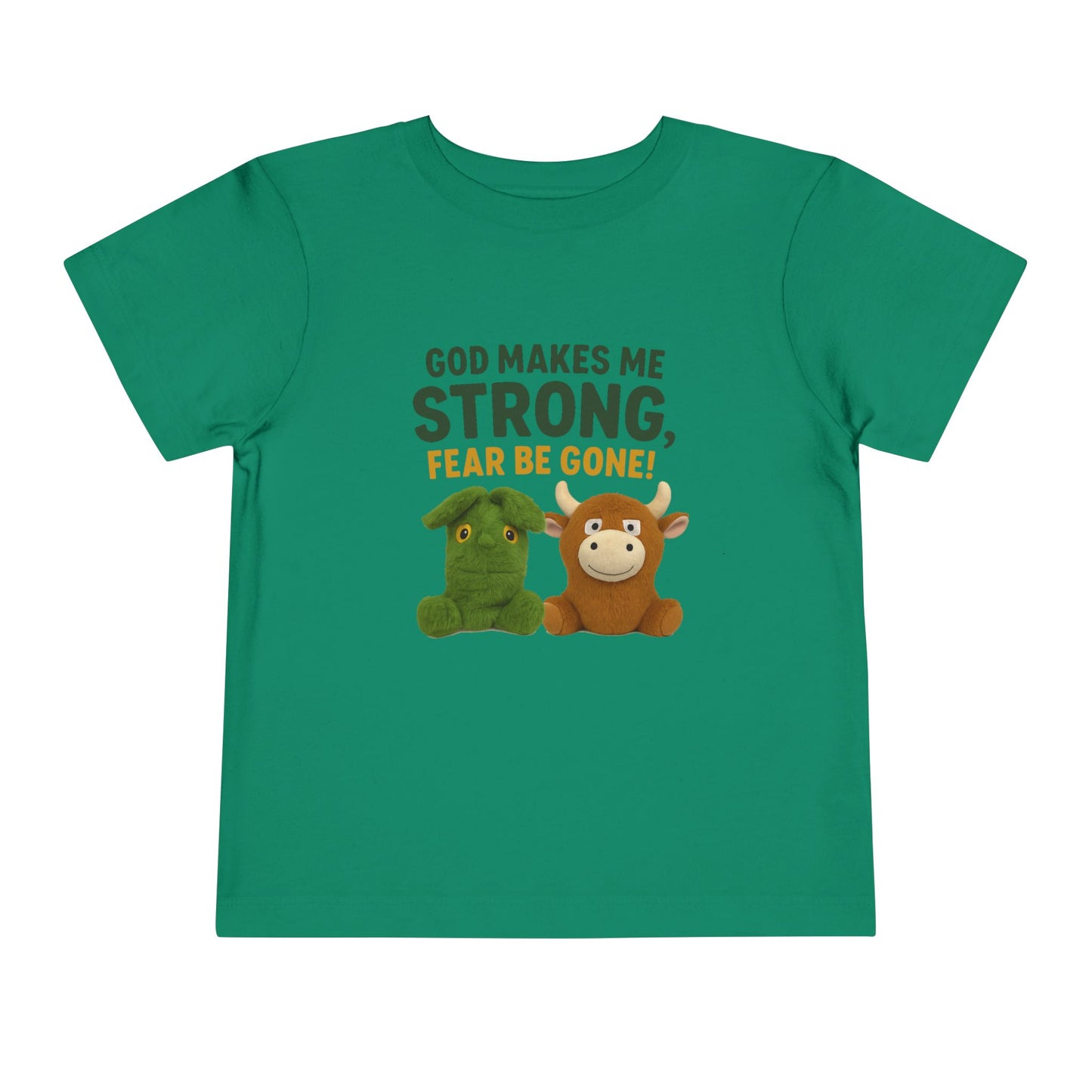 Faith-Inspired Toddler Tee, God Makes Me Strong Shirt, Encouraging Kids T-Shirt, Christian Youth Tee, Playtime and Church Outfit