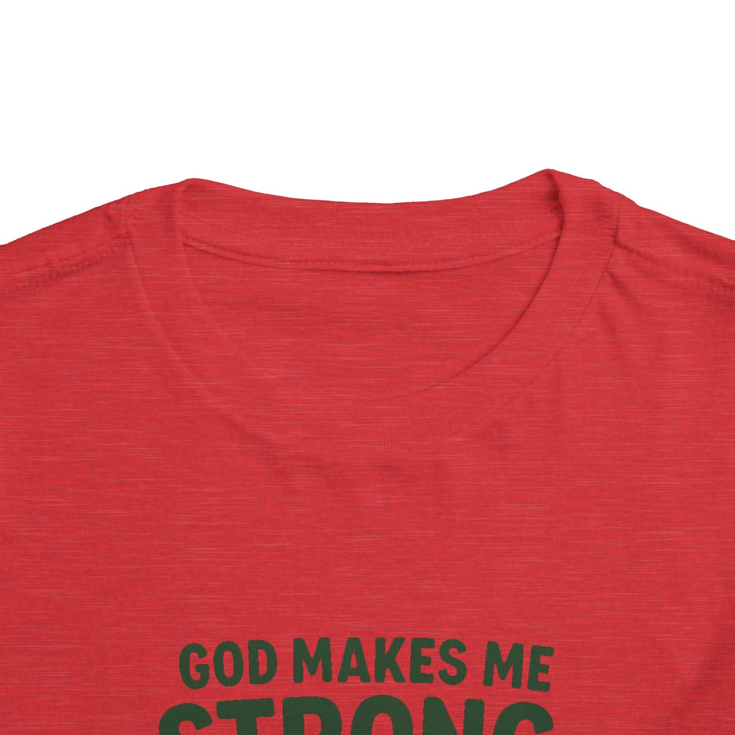 Faith-Inspired Toddler Tee, God Makes Me Strong Shirt, Encouraging Kids T-Shirt, Christian Youth Tee, Playtime and Church Outfit