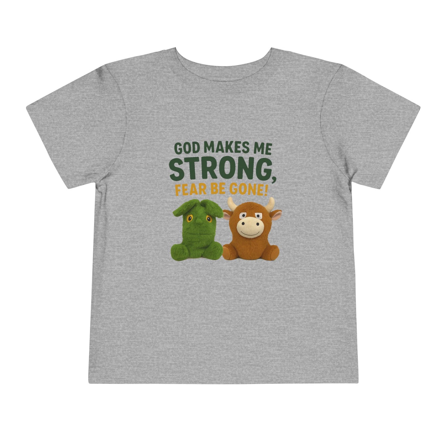 Faith-Inspired Toddler Tee, God Makes Me Strong Shirt, Encouraging Kids T-Shirt, Christian Youth Tee, Playtime and Church Outfit