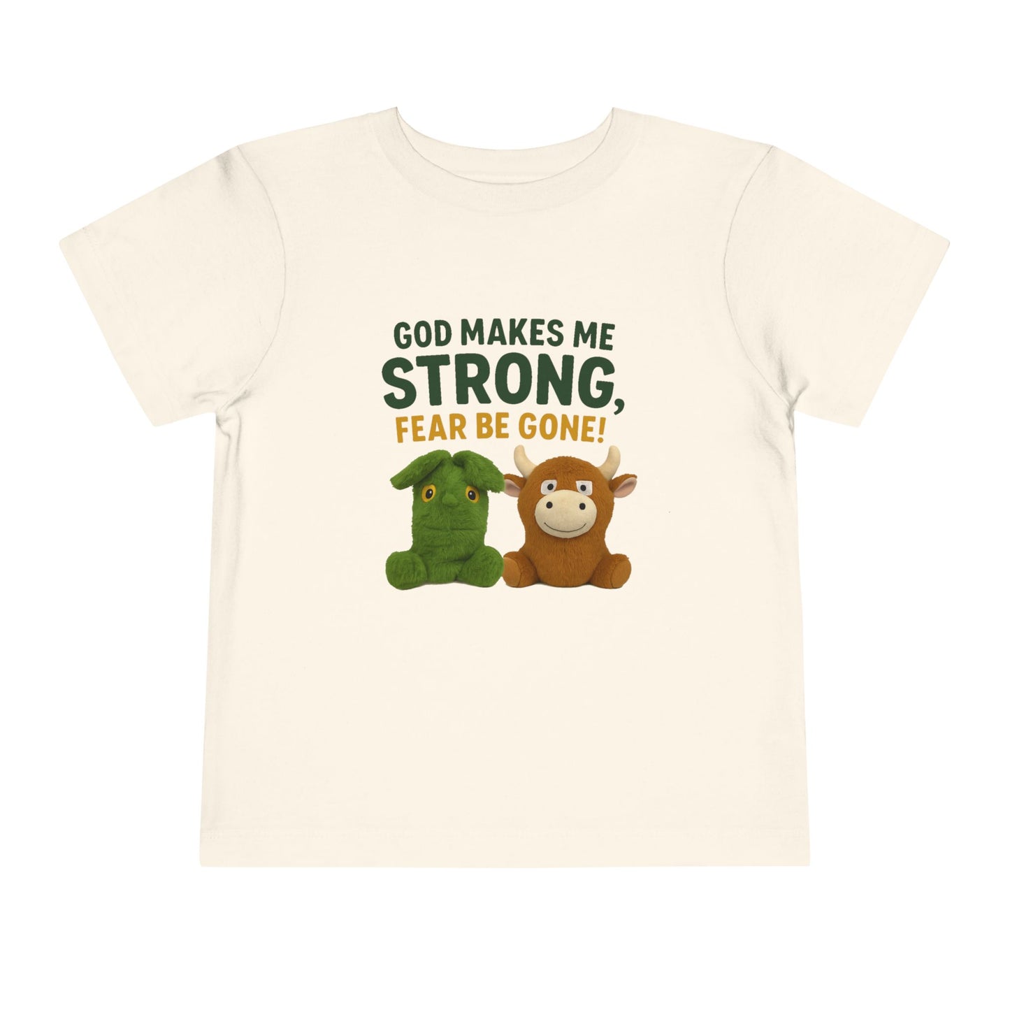 Faith-Inspired Toddler Tee, God Makes Me Strong Shirt, Encouraging Kids T-Shirt, Christian Youth Tee, Playtime and Church Outfit