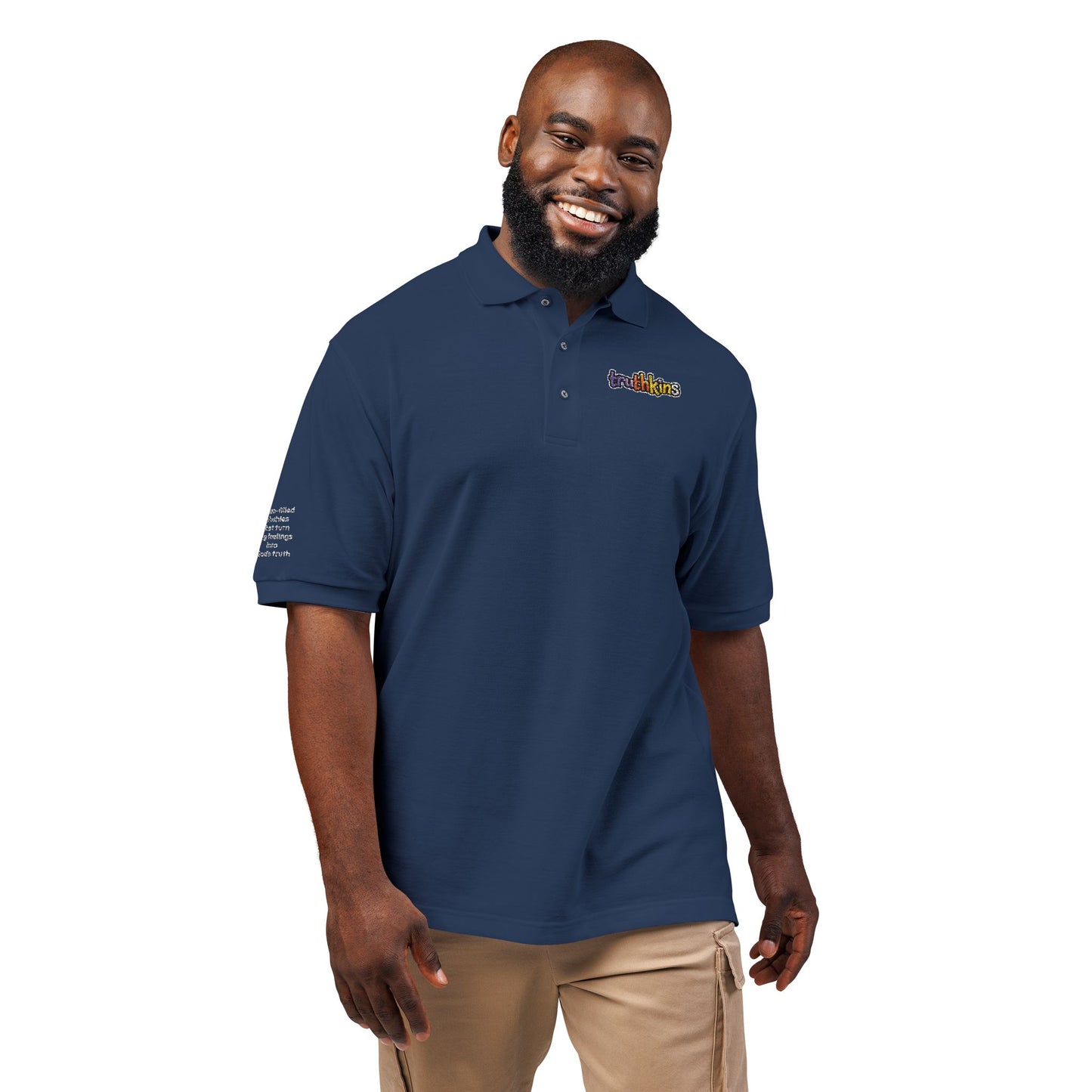 Unisex Embroidered Polo Shirt - Colorful Floral Design for Casual Style, Everyday Wear, Gift for Friends, Birthdays, Anniversaries