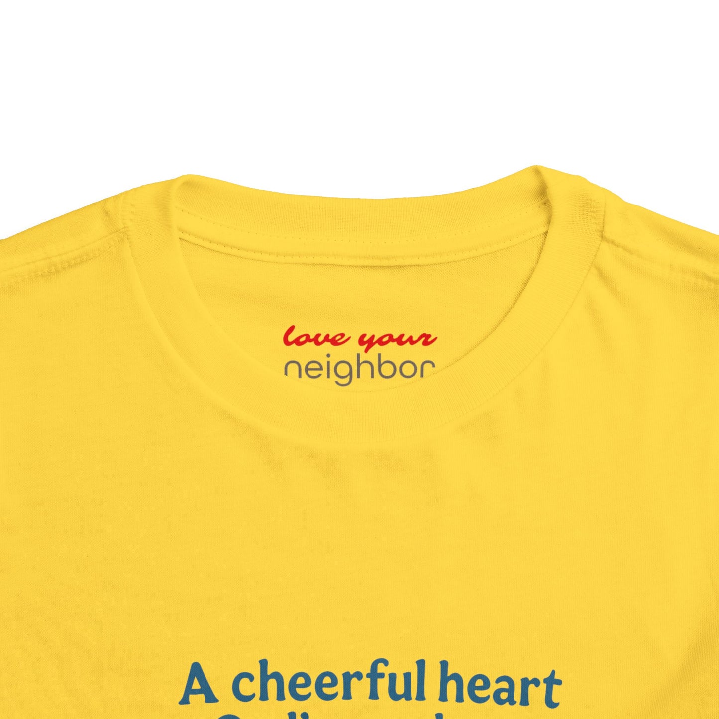 Toddler Short Sleeve Tee - Cheerful Heart Design, Kids Gift, Cute T-Shirt, Toddler Fashion, Playdate Essentials, Christian Apparel