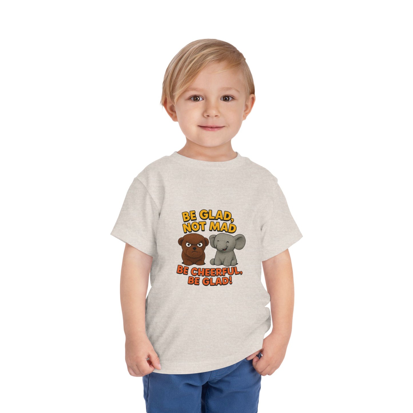 Toddler Short Sleeve Tee - Be Cheerful Design
