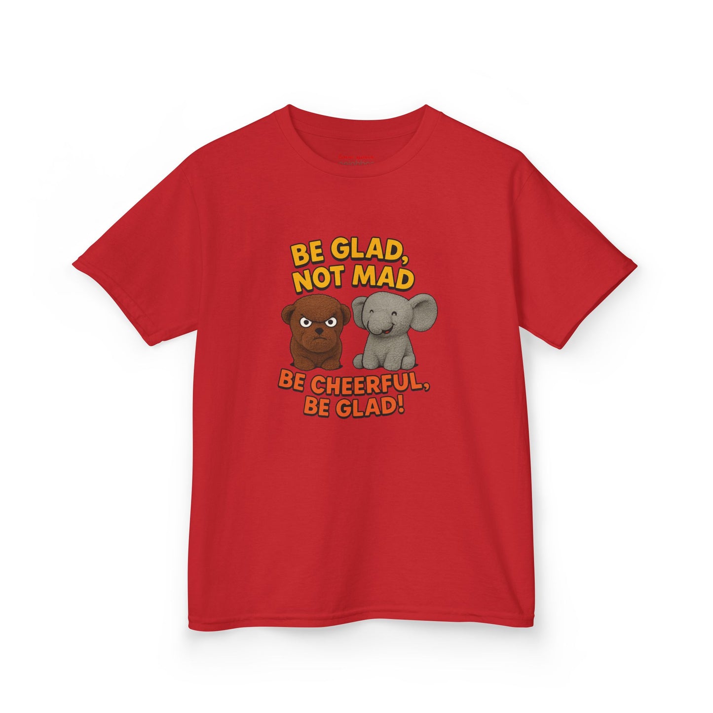 Kids Fun Graphic Tee - Be Glad Not Mad, Cheerful Humor Shirt, Birthday Gift, Playful Attire, Summer Wear, Kids Party Tee