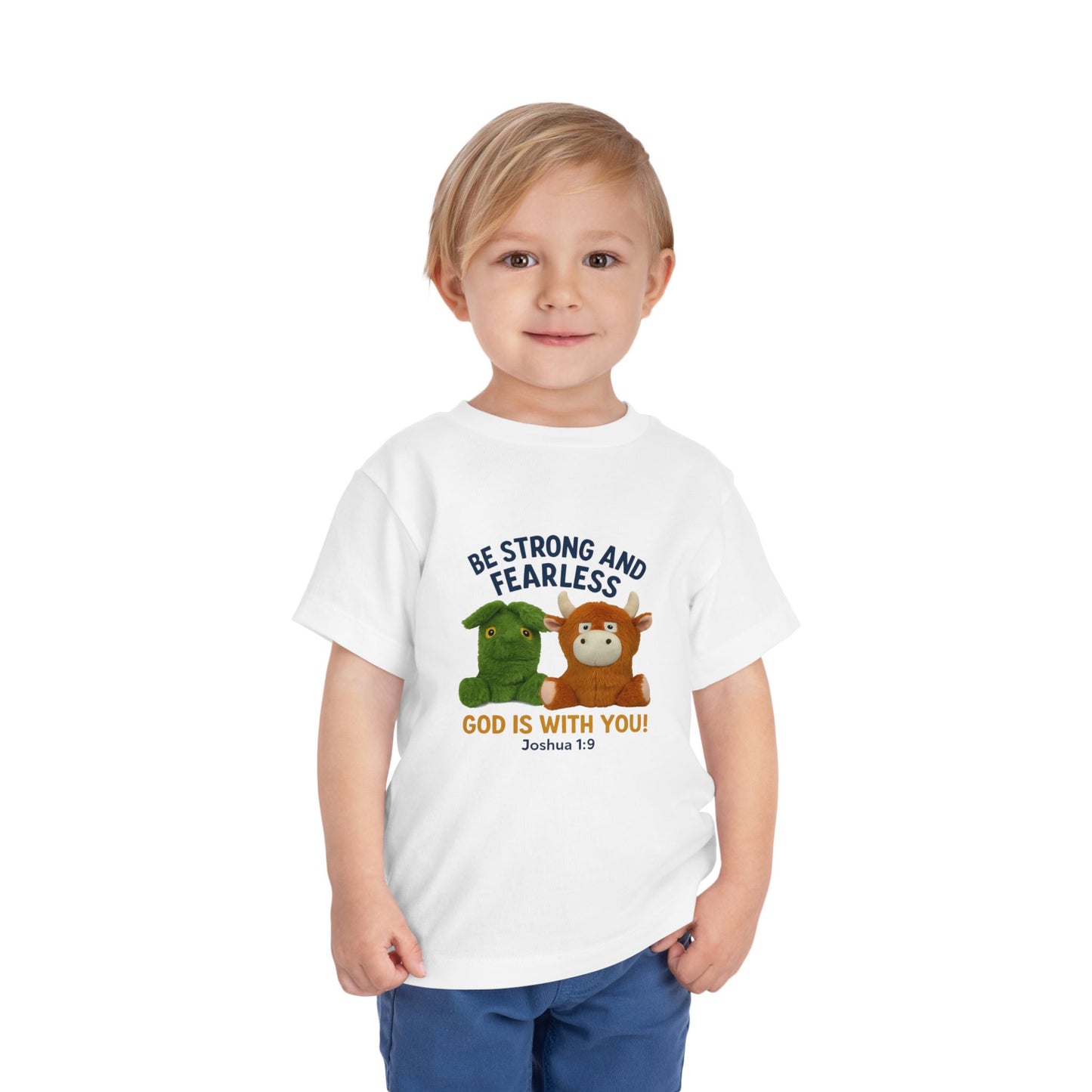 Toddler Inspirational Tee, Kids Motivational Shirt, Bible Verse Top, Cute Short Sleeve T-Shirt, God is With You Apparel, Faith-Based Gift