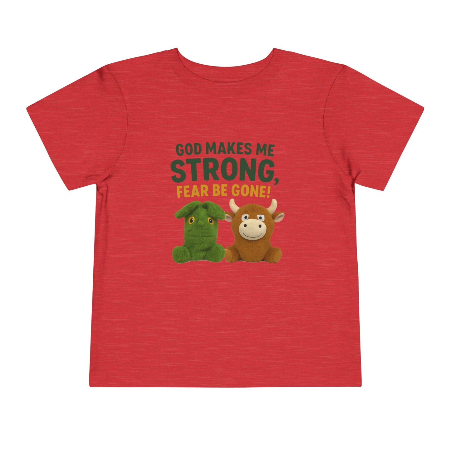 Faith-Inspired Toddler Tee, God Makes Me Strong Shirt, Encouraging Kids T-Shirt, Christian Youth Tee, Playtime and Church Outfit