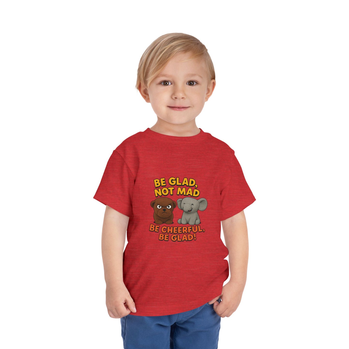 Toddler Short Sleeve Tee - Be Cheerful Design