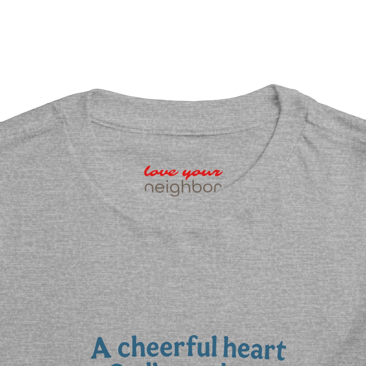 Toddler Short Sleeve Tee - Cheerful Heart Design, Kids Gift, Cute T-Shirt, Toddler Fashion, Playdate Essentials, Christian Apparel