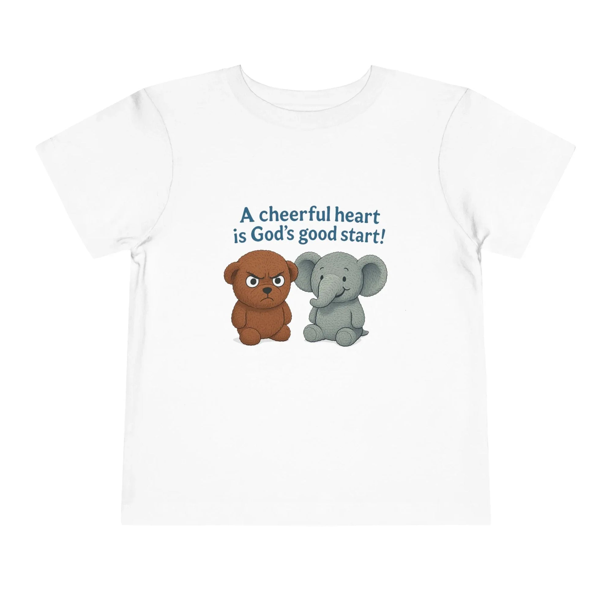 Toddler Short Sleeve Tee - Cheerful Heart Design - Truthkins - Faith-filled plush toys that turn big feelings into God's truth