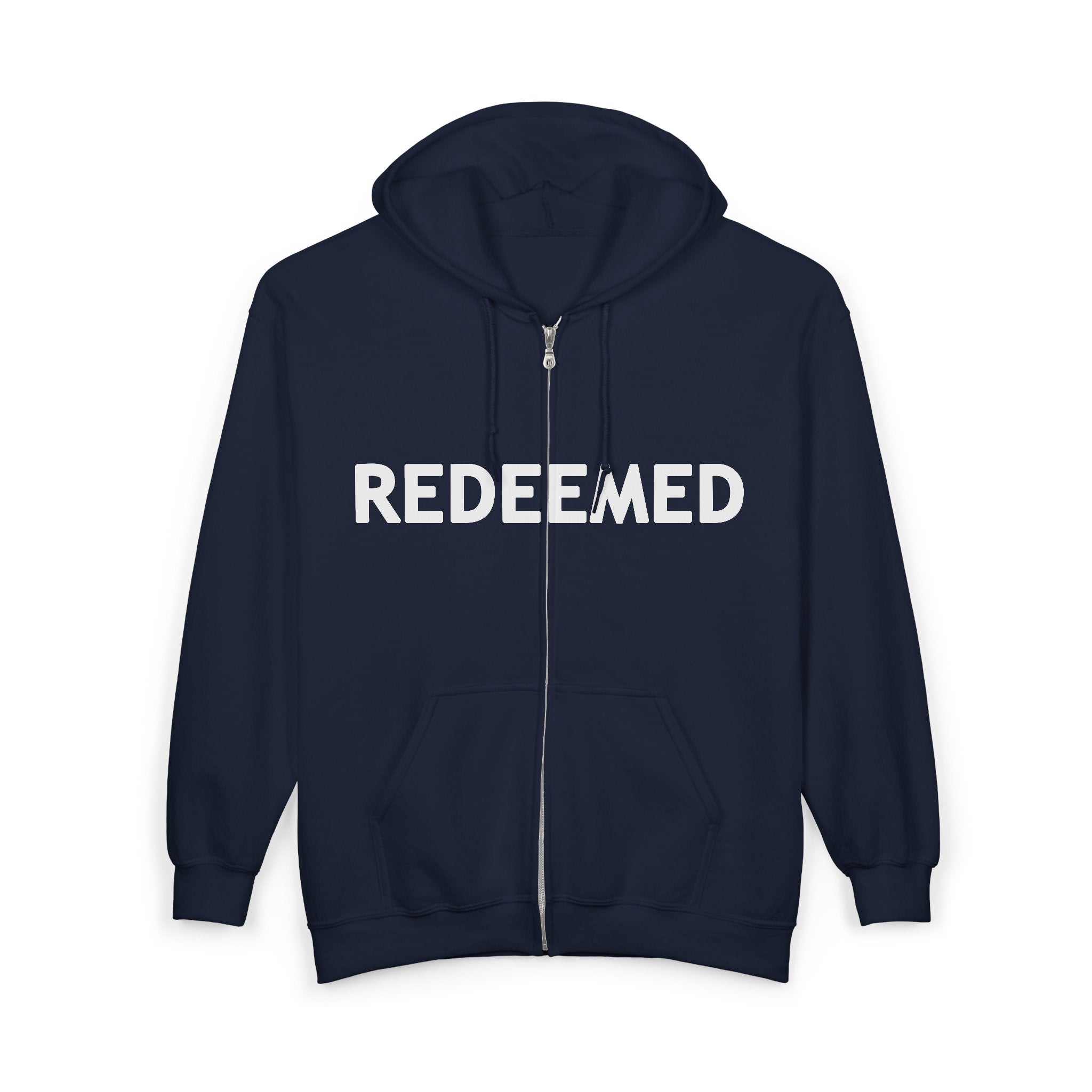 "Redeemed" Luke 24:6 - Adult Cozy Full Zip Hoodie