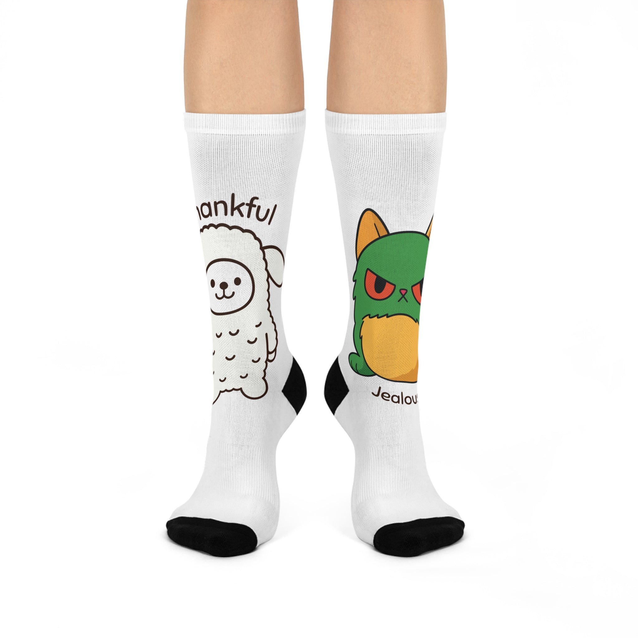 Whimsical Cartoon Crew Socks - Cozy Gift for Kids, Cute Home Wear, Fun Novelty Socks, Funny Animal Design, Ideal for Casual Outfits