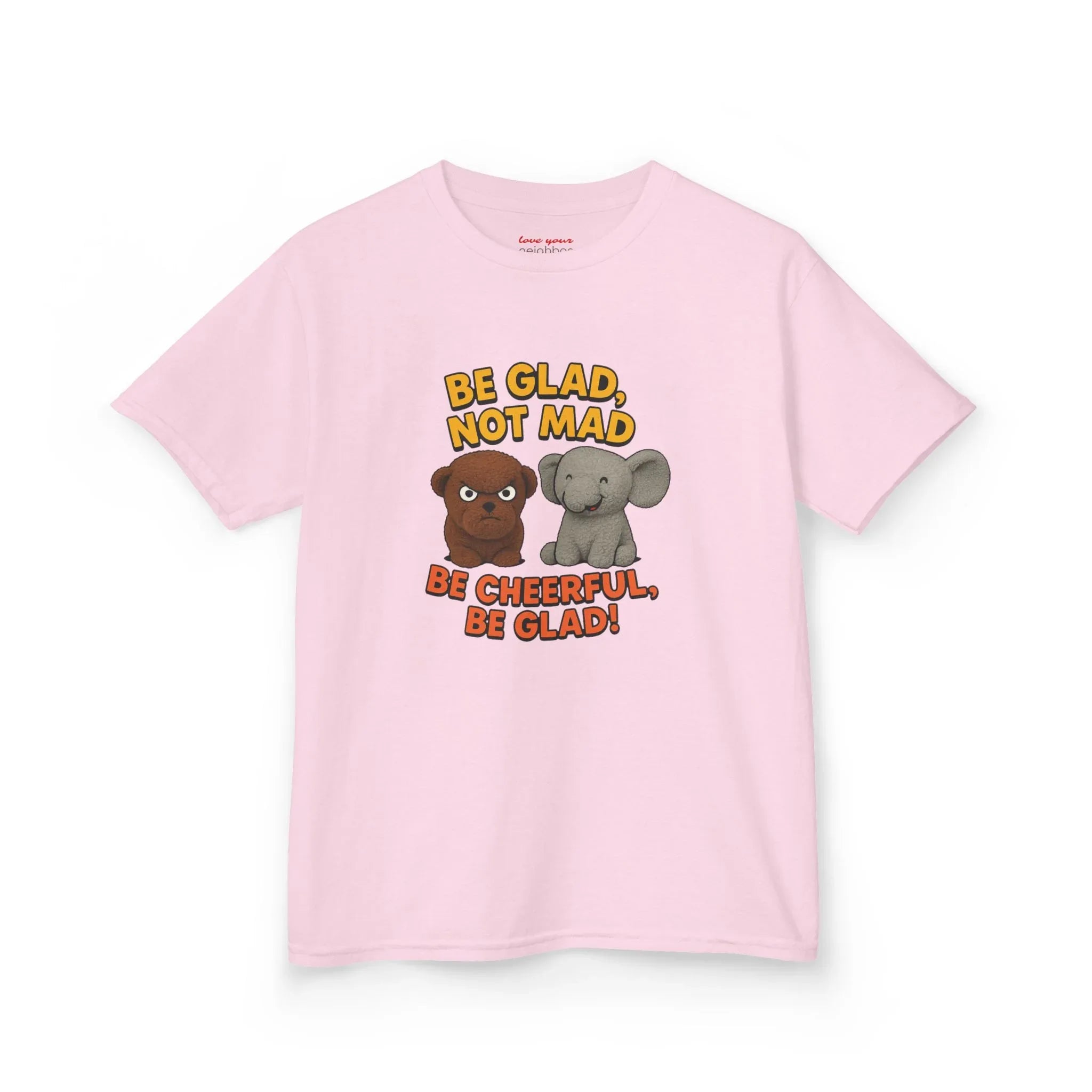 Kids Fun Graphic Tee - Be Glad Not Mad, Cheerful Humor Shirt, Birthday Gift, Playful Attire, Summer Wear, Kids Party Tee - Truthkins - Faith-filled plush toys that turn big feelings into God's truth