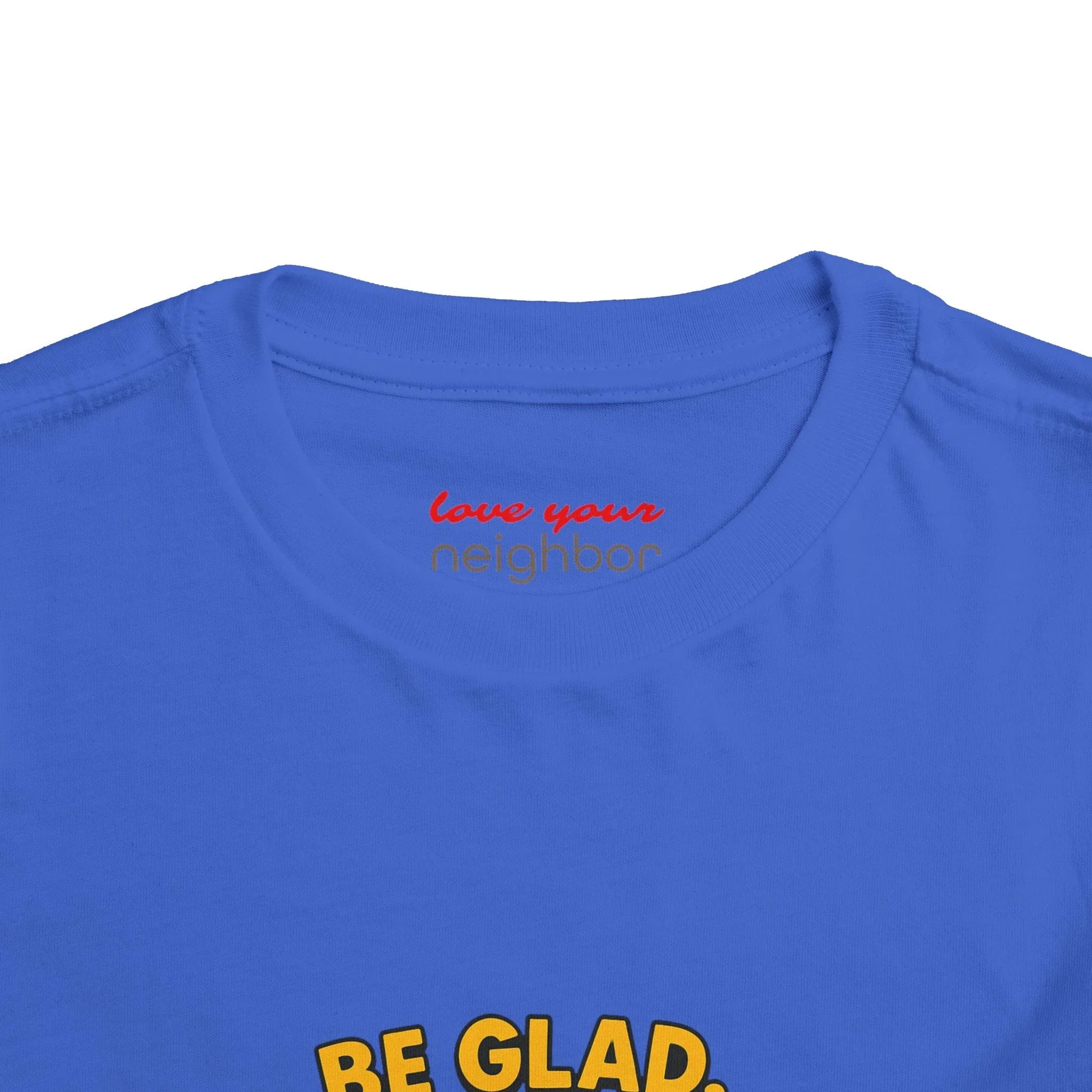 Toddler Short Sleeve Tee - Be Cheerful Design - Truthkins - Faith-filled plush toys that turn big feelings into God's truth