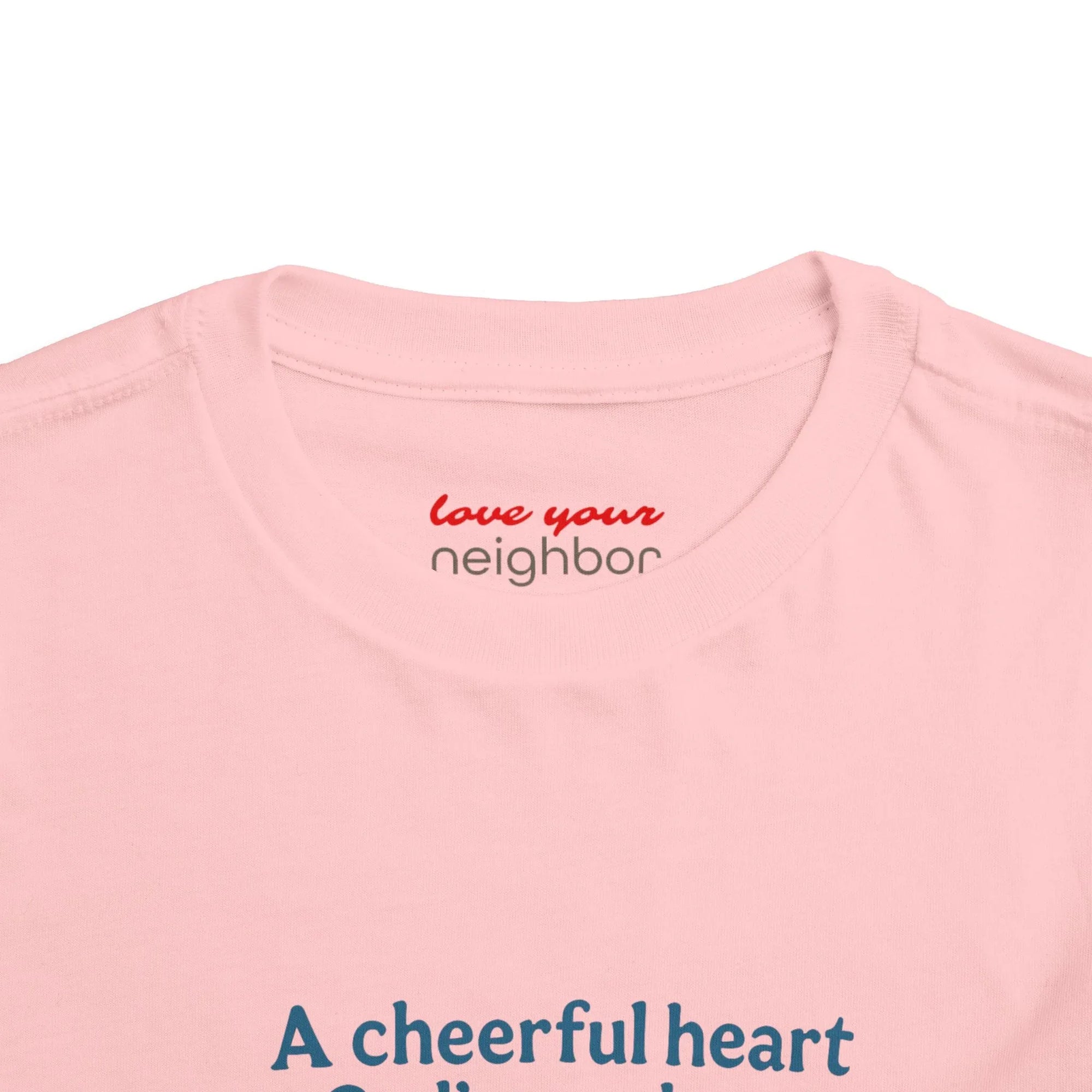 Toddler Short Sleeve Tee - Cheerful Heart Design - Truthkins - Faith-filled plush toys that turn big feelings into God's truth